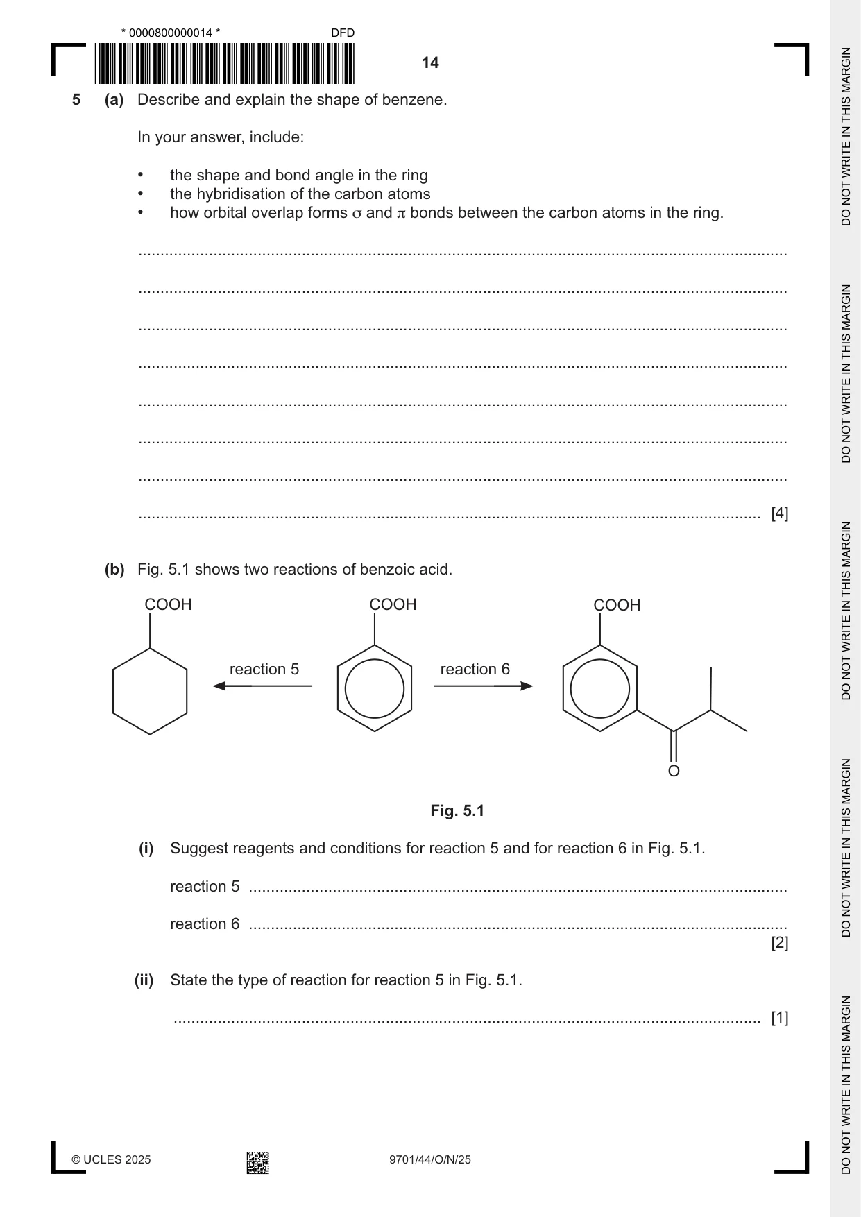 Cambridge A Level Chemistry 9701 2025 Oct/Nov Paper 4 · Variant 4 question paper, page 14 of 24