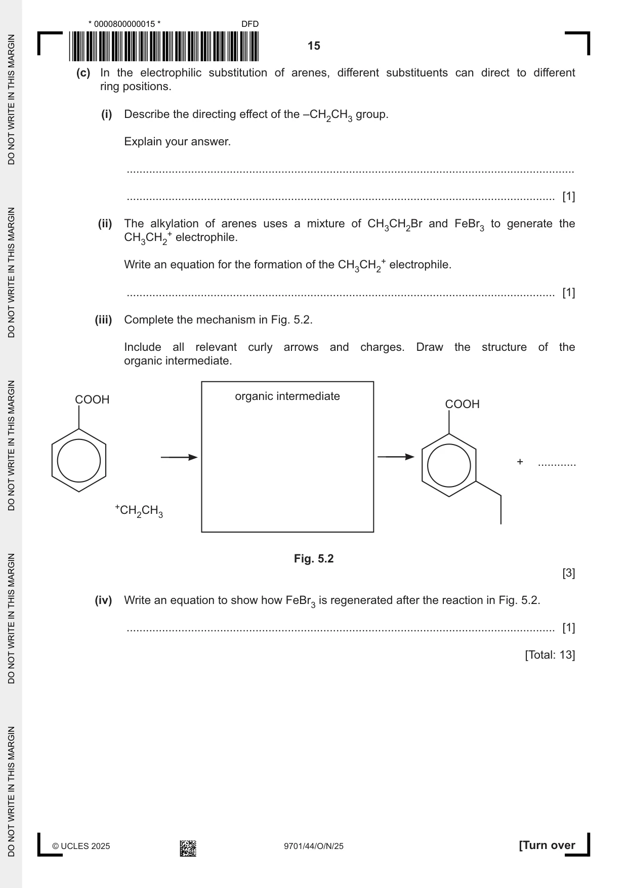 Cambridge A Level Chemistry 9701 2025 Oct/Nov Paper 4 · Variant 4 question paper, page 15 of 24