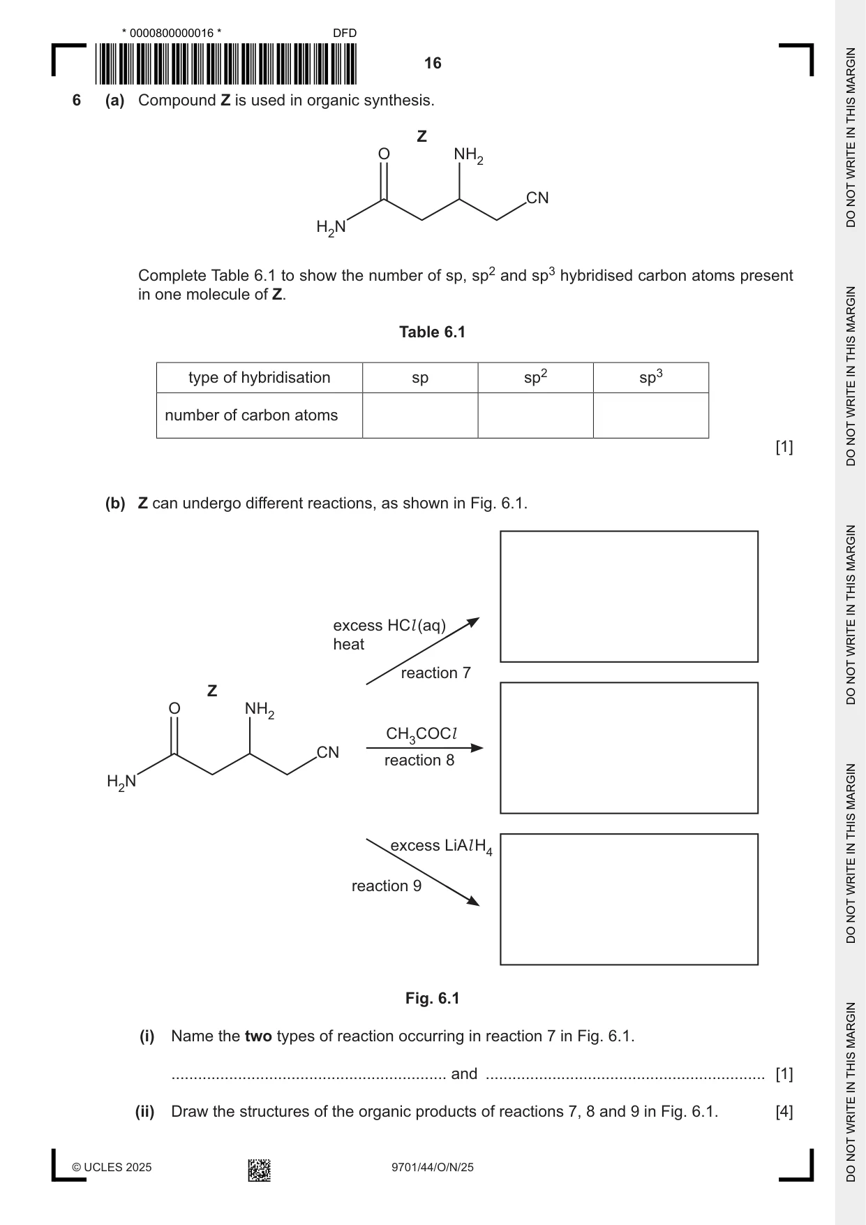 Cambridge A Level Chemistry 9701 2025 Oct/Nov Paper 4 · Variant 4 question paper, page 16 of 24