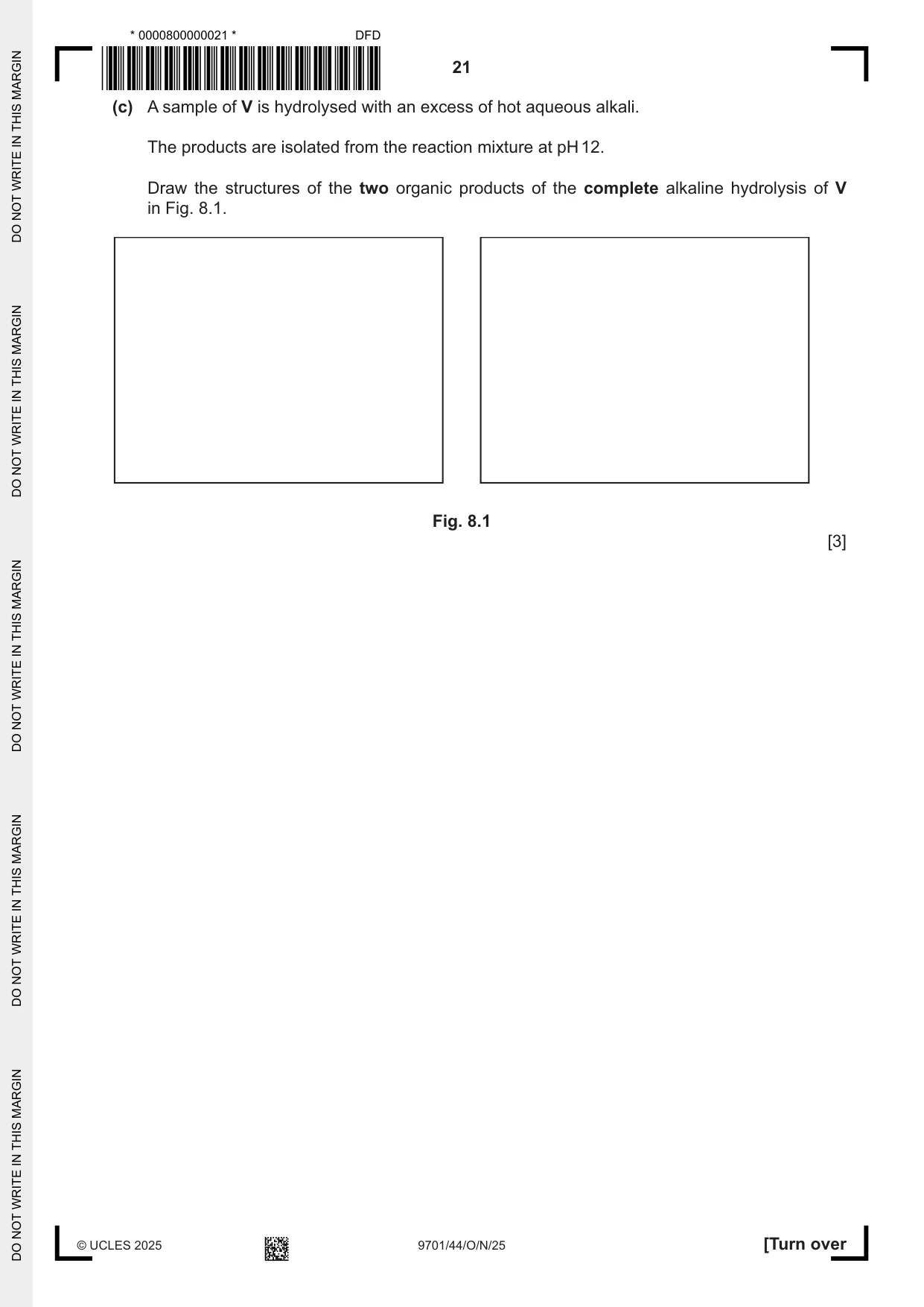 Cambridge A Level Chemistry 9701 2025 Oct/Nov Paper 4 · Variant 4 question paper, page 21 of 24