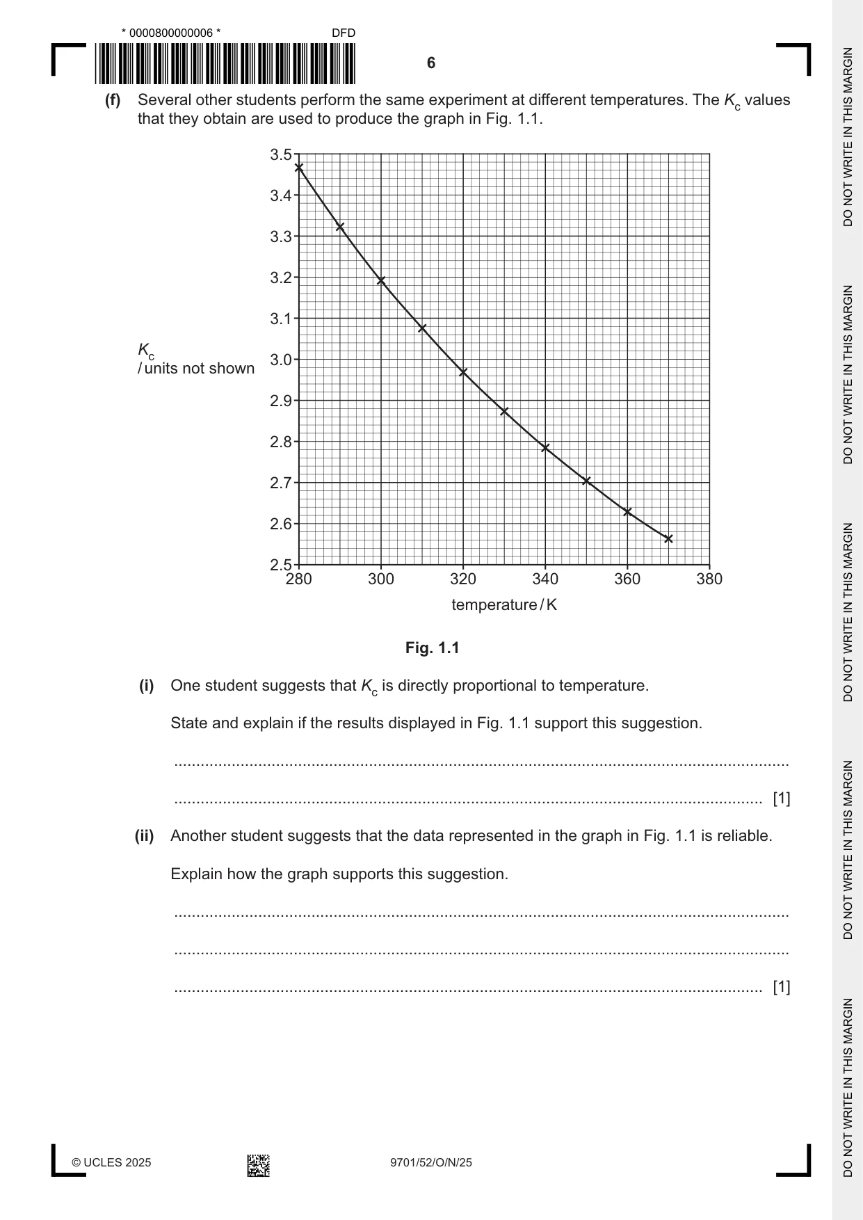 Cambridge A Level Chemistry 9701 2025 Oct/Nov Paper 5 · Variant 2 question paper, page 6 of 16