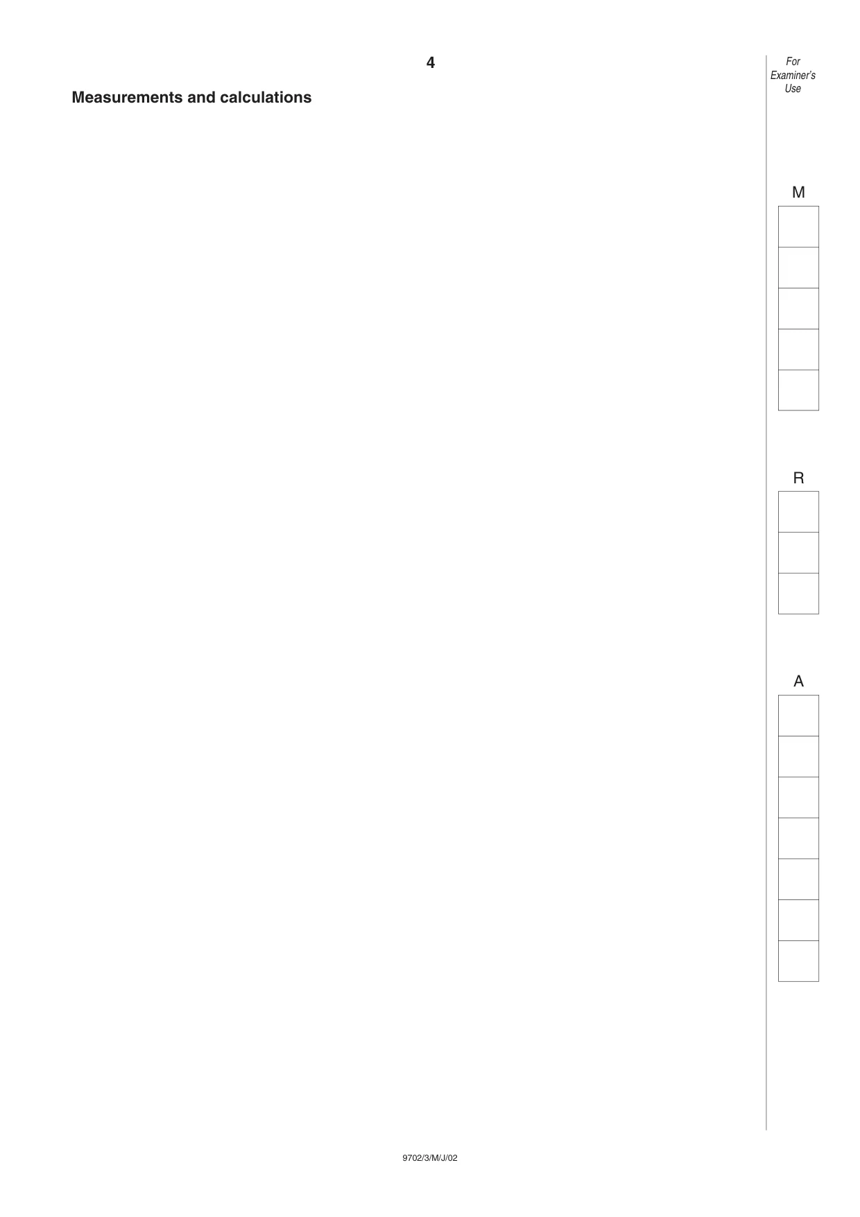 Cambridge A Level Physics 9702 2002 May/June Paper 3 · Variant 1 question paper, page 4 of 8