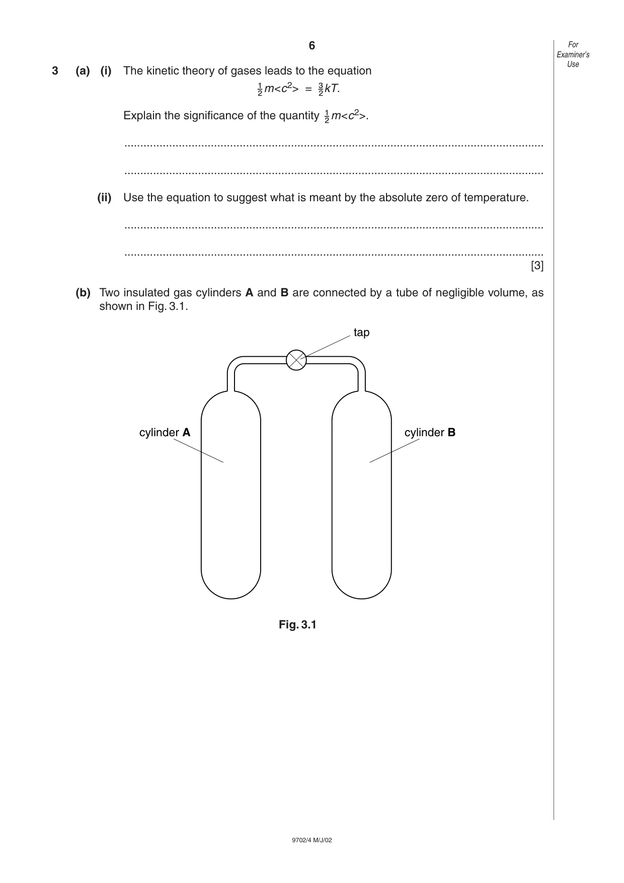 Cambridge A Level Physics 9702 2002 May/June Paper 4 · Variant 1 question paper, page 6 of 16