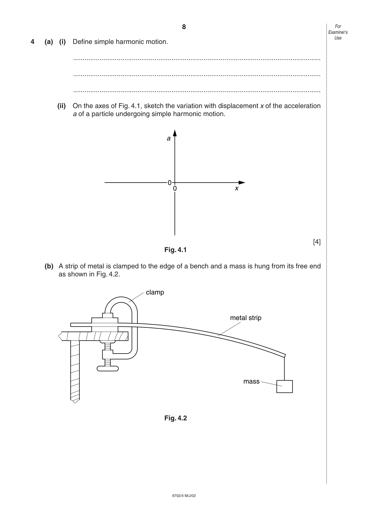Cambridge A Level Physics 9702 2002 May/June Paper 4 · Variant 1 question paper, page 8 of 16