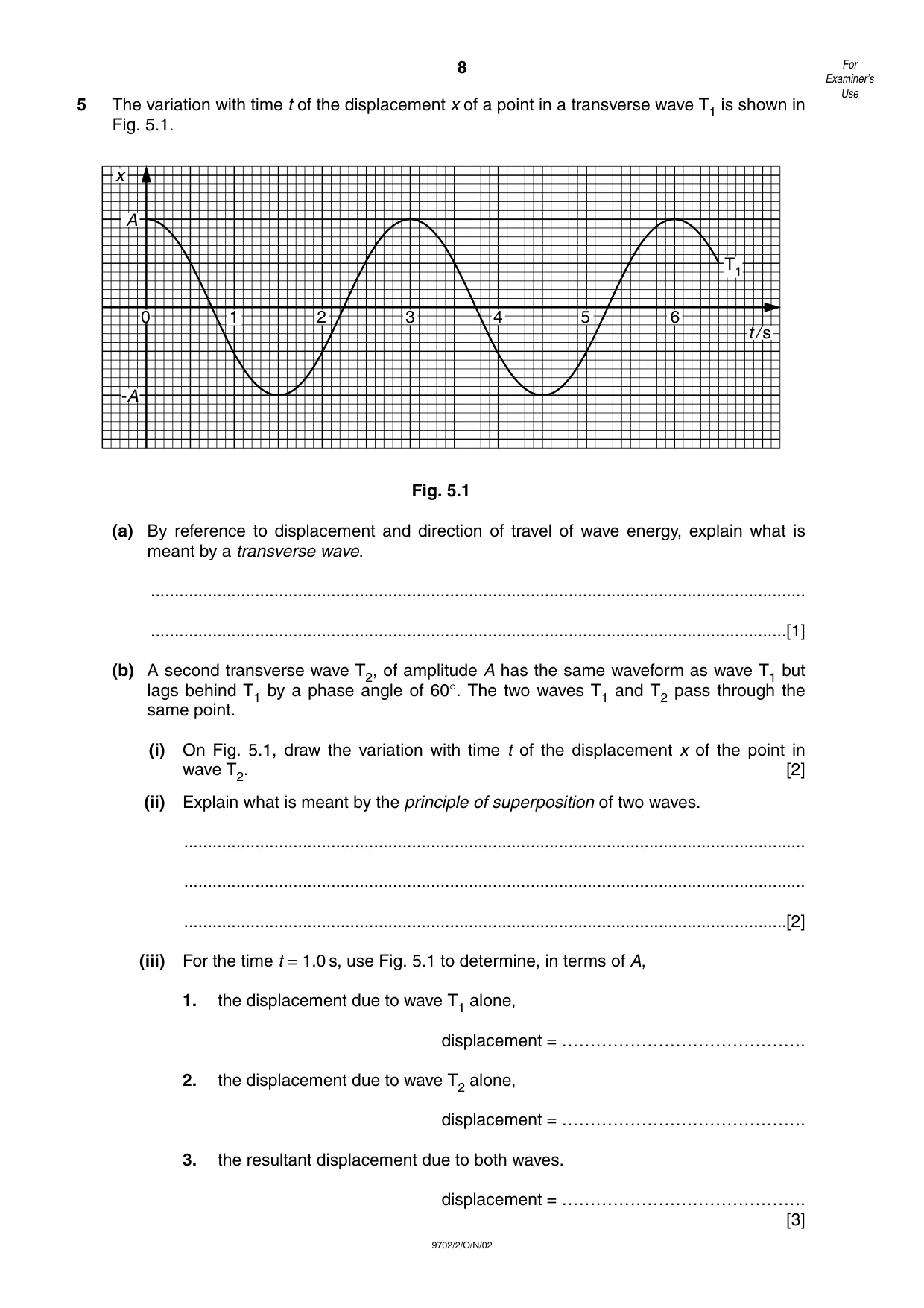 Cambridge A Level Physics 9702 2002 Oct/Nov Paper 2 · Variant 1 question paper, page 8 of 16