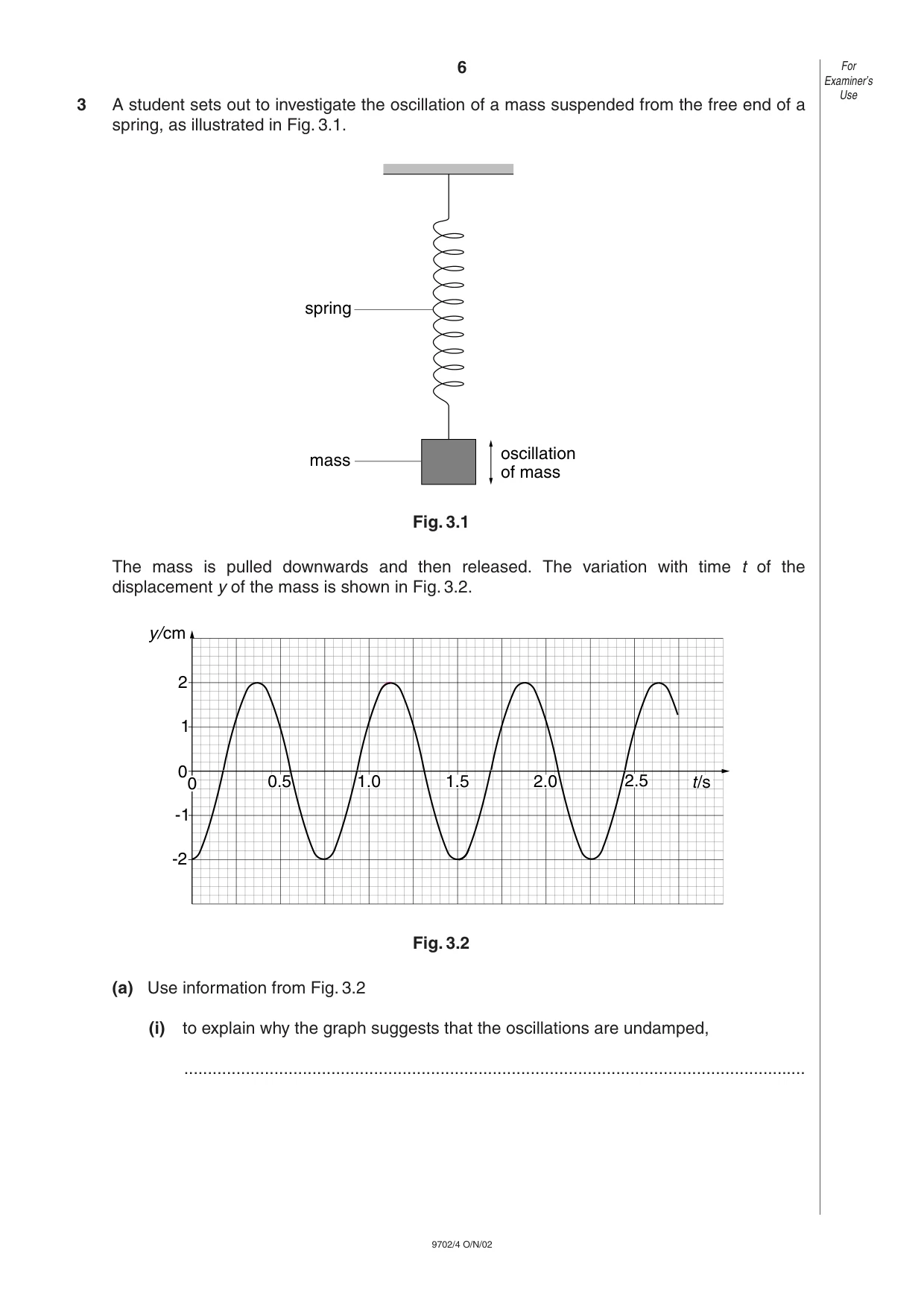 Cambridge A Level Physics 9702 2002 Oct/Nov Paper 4 · Variant 1 question paper, page 6 of 16
