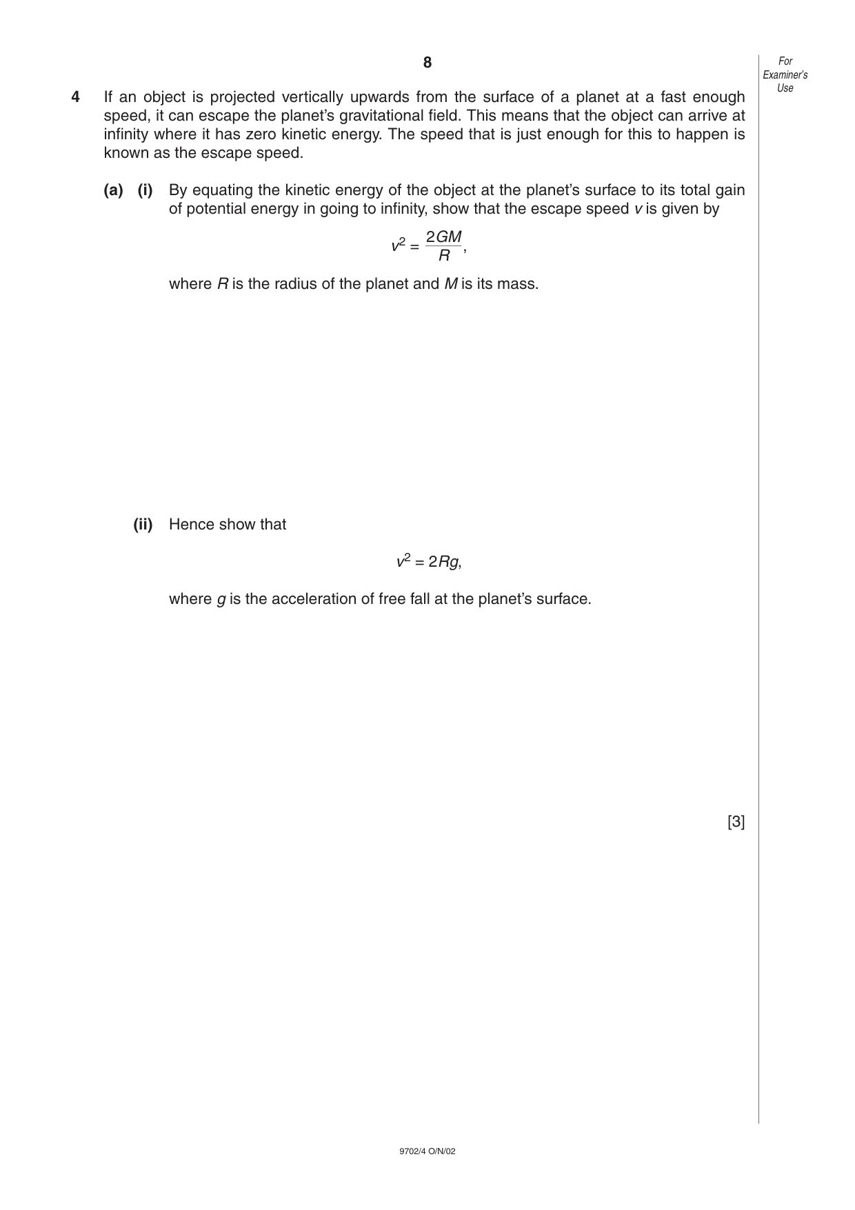 Cambridge A Level Physics 9702 2002 Oct/Nov Paper 4 · Variant 1 question paper, page 8 of 16
