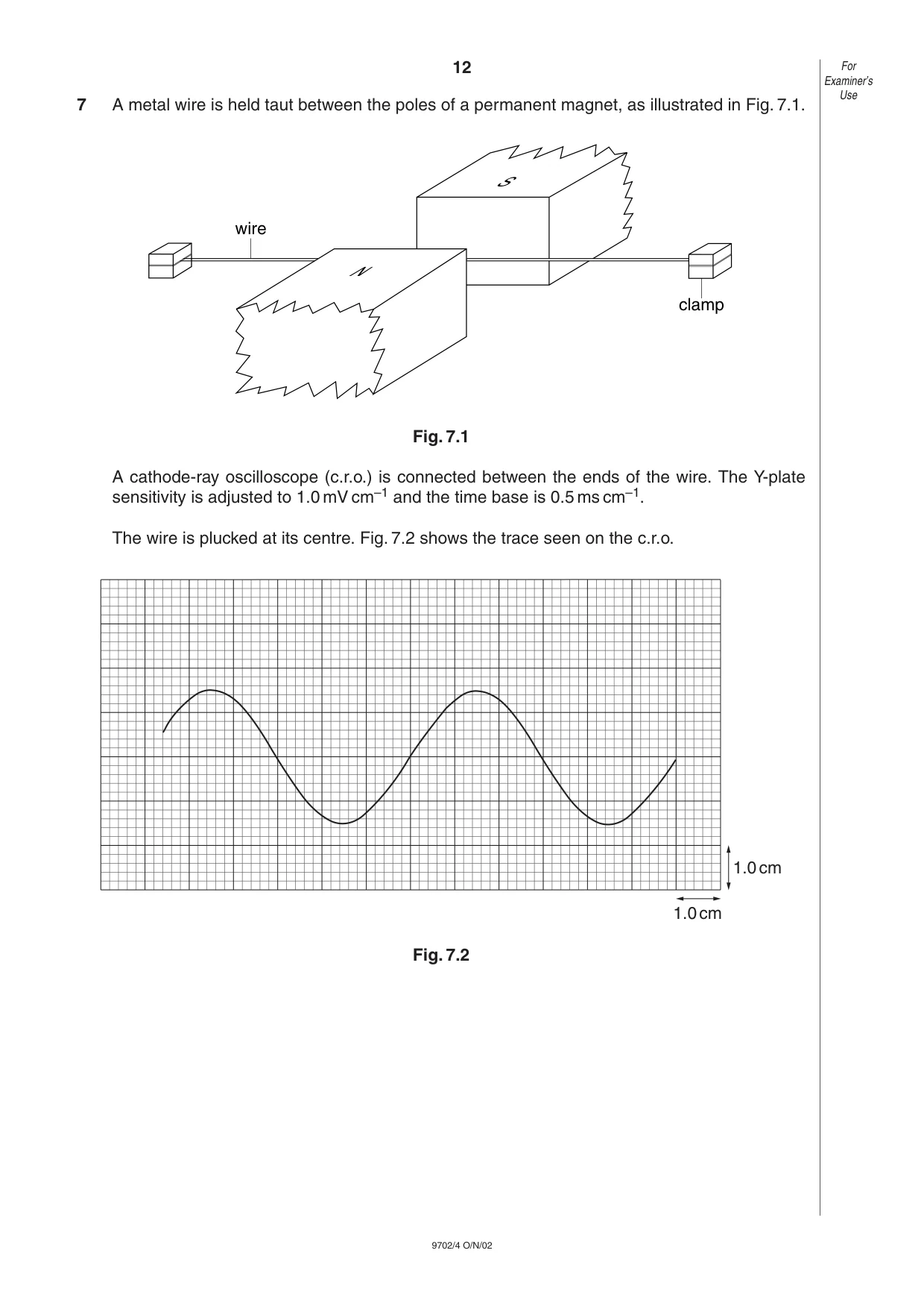 Cambridge A Level Physics 9702 2002 Oct/Nov Paper 4 · Variant 1 question paper, page 12 of 16