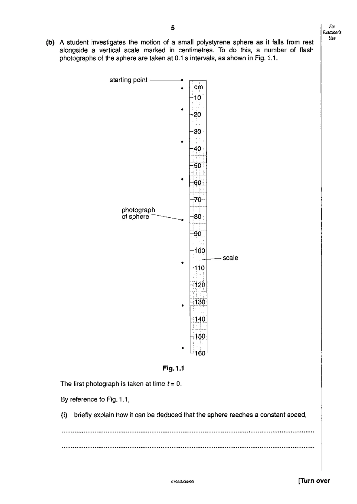Cambridge A Level Physics 9702 2003 Oct/Nov Paper 2 · Variant 1 question paper, page 5 of 20