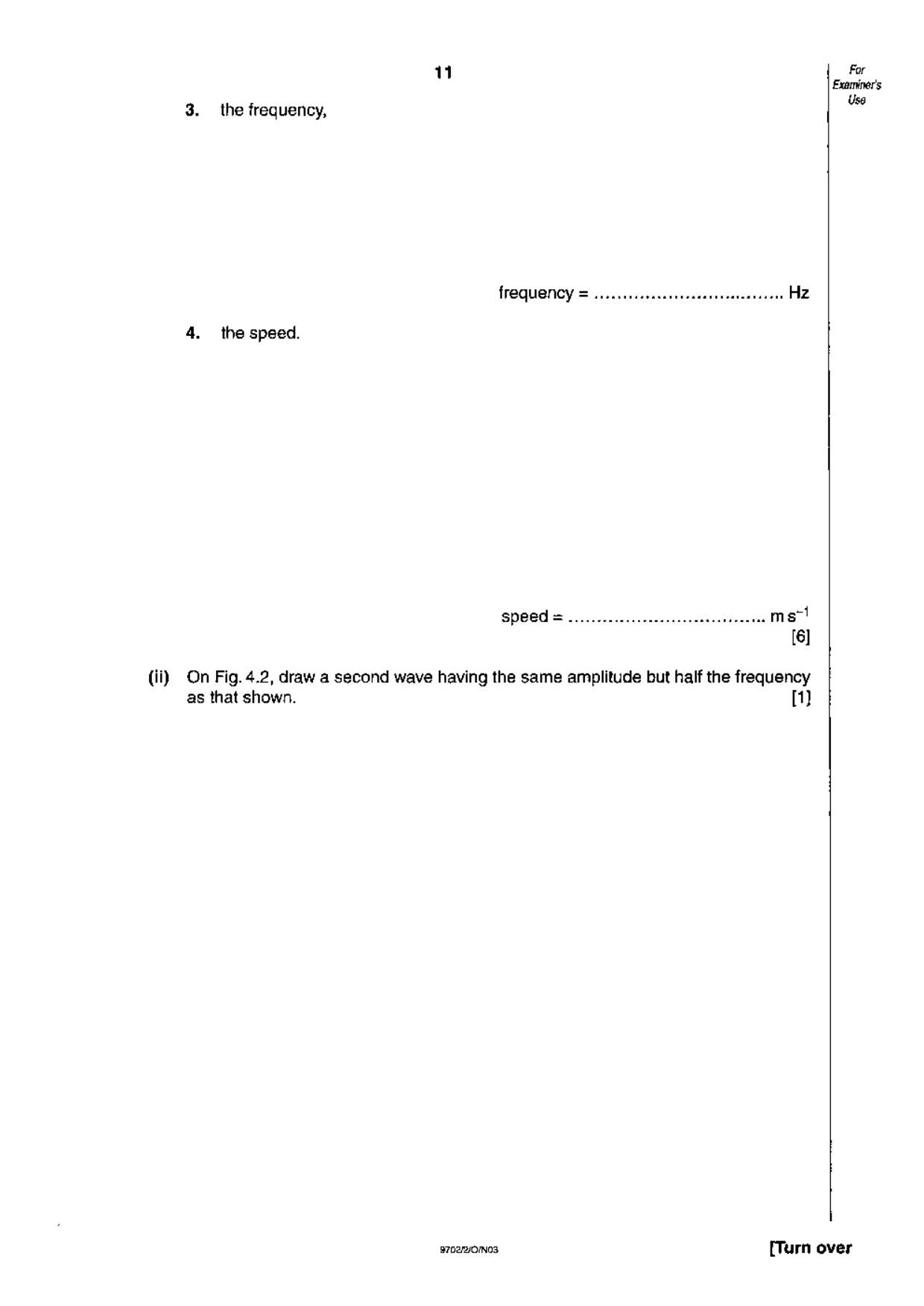 Cambridge A Level Physics 9702 2003 Oct/Nov Paper 2 · Variant 1 question paper, page 11 of 20