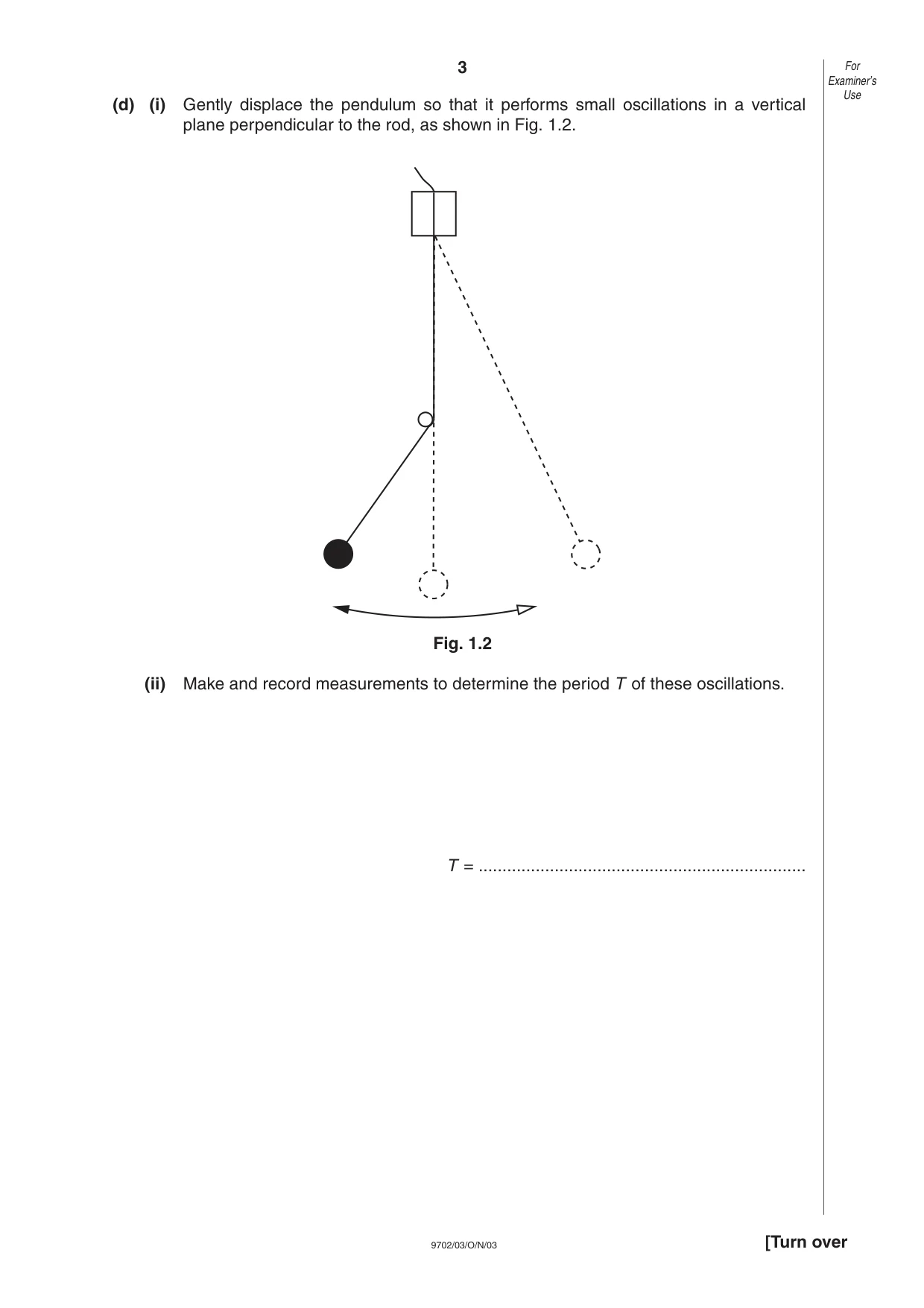 Cambridge A Level Physics 9702 2003 Oct/Nov Paper 3 · Variant 1 question paper, page 3 of 8