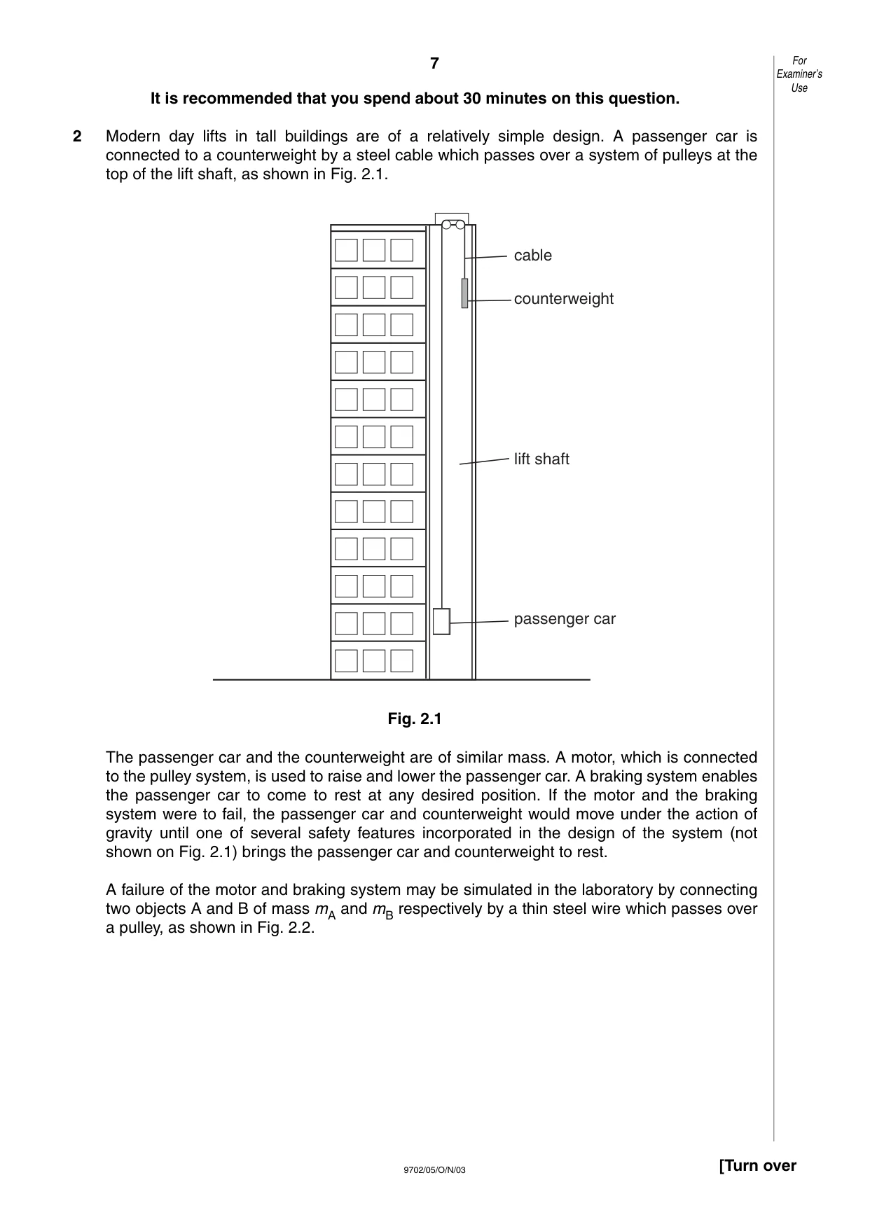 Cambridge A Level Physics 9702 2003 Oct/Nov Paper 5 · Variant 1 question paper, page 7 of 12