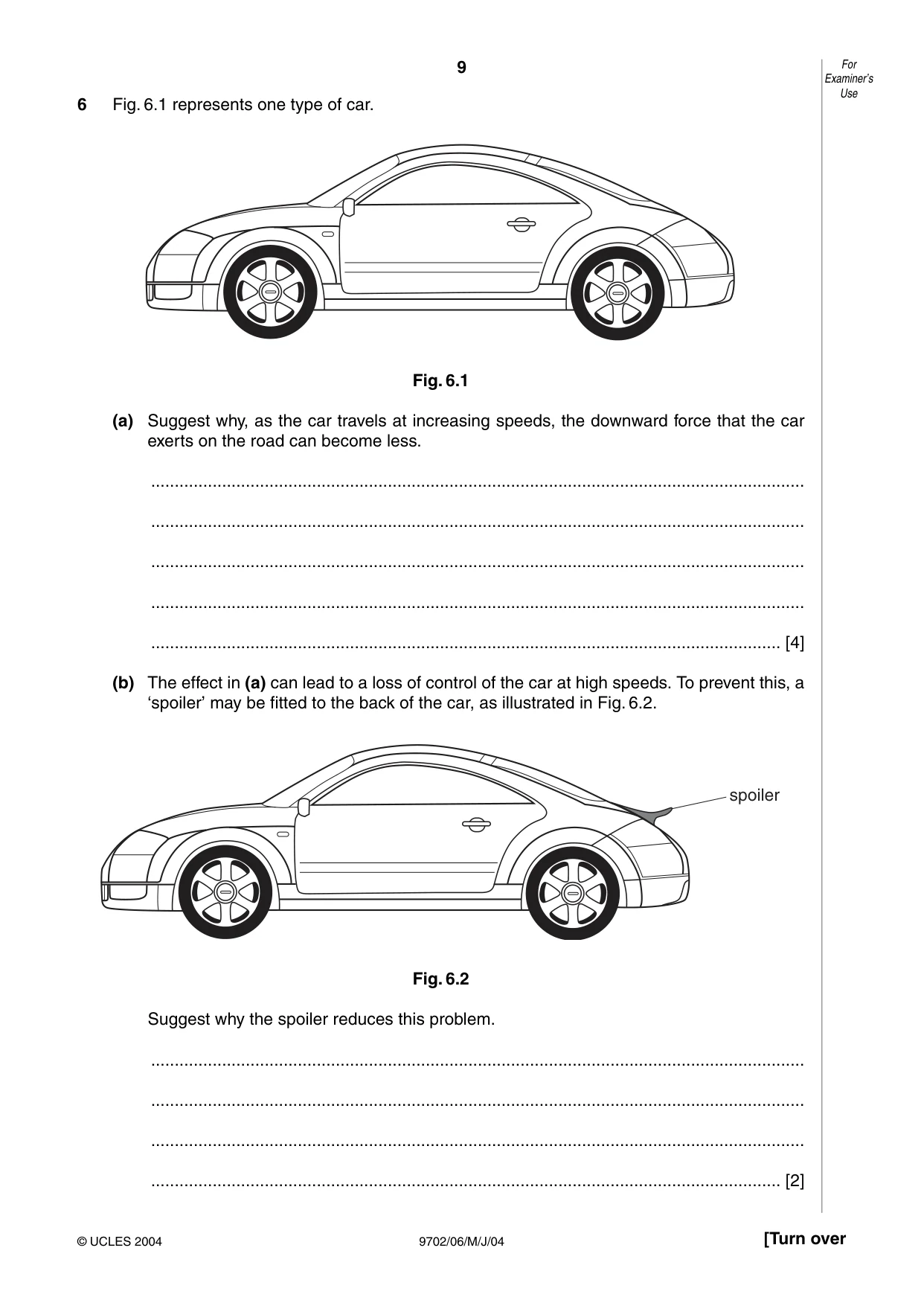 Cambridge A Level Physics 9702 2004 May/June Paper 6 · Variant 1 question paper, page 9 of 24