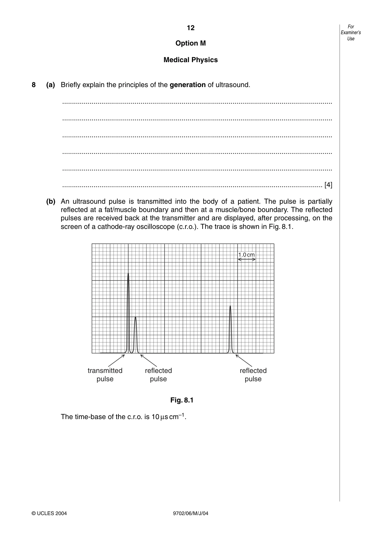 Cambridge A Level Physics 9702 2004 May/June Paper 6 · Variant 1 question paper, page 12 of 24