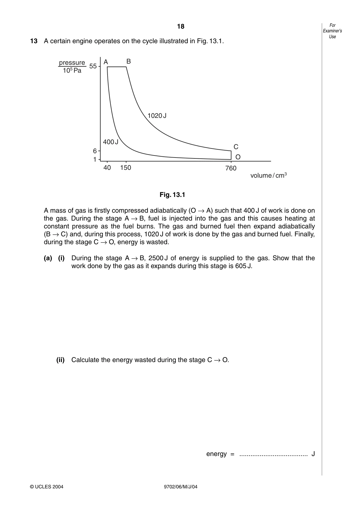 Cambridge A Level Physics 9702 2004 May/June Paper 6 · Variant 1 question paper, page 18 of 24