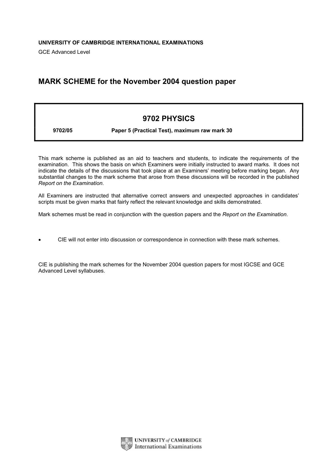 Mark scheme, page 1 of 8