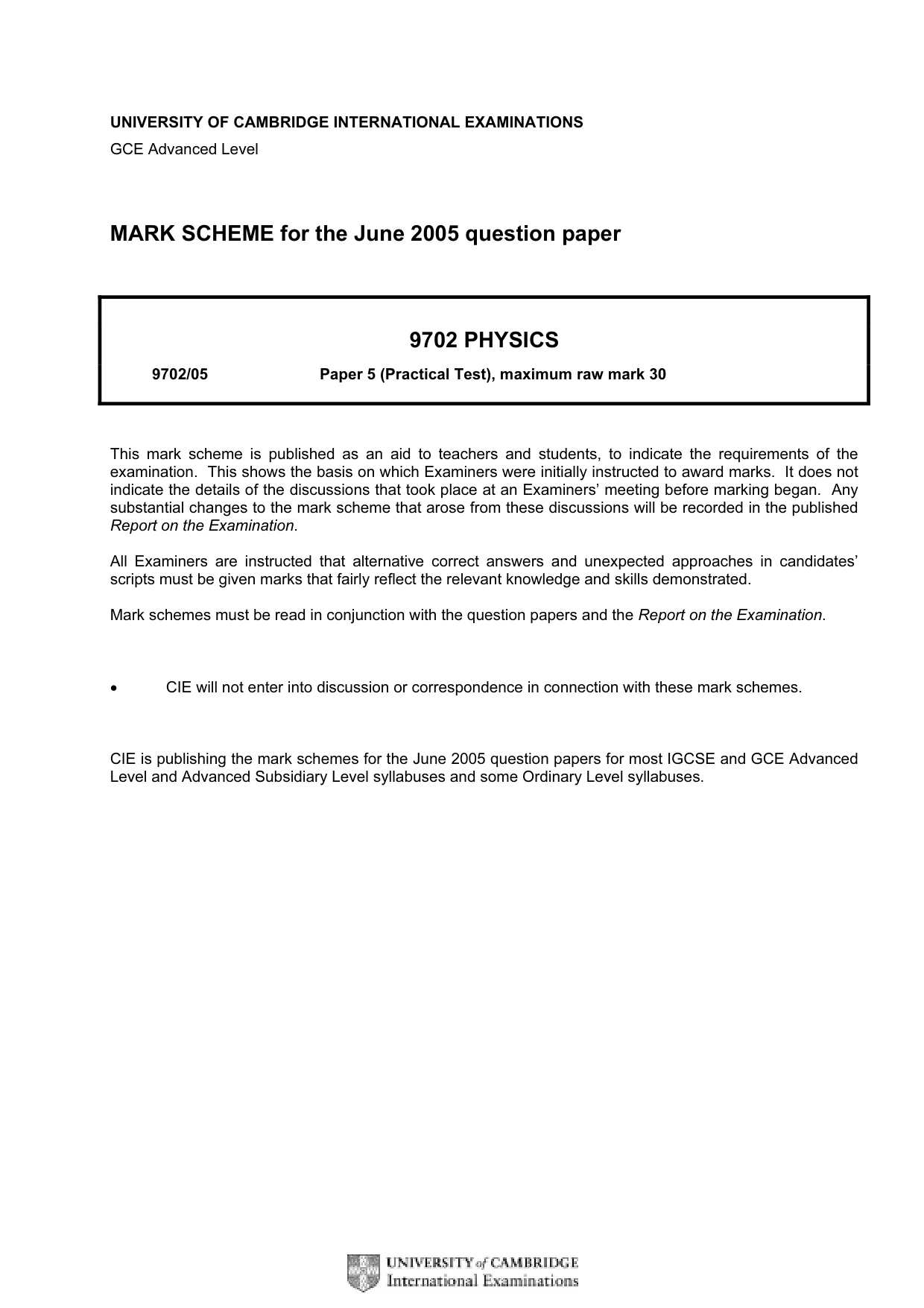 Mark scheme, page 1 of 6