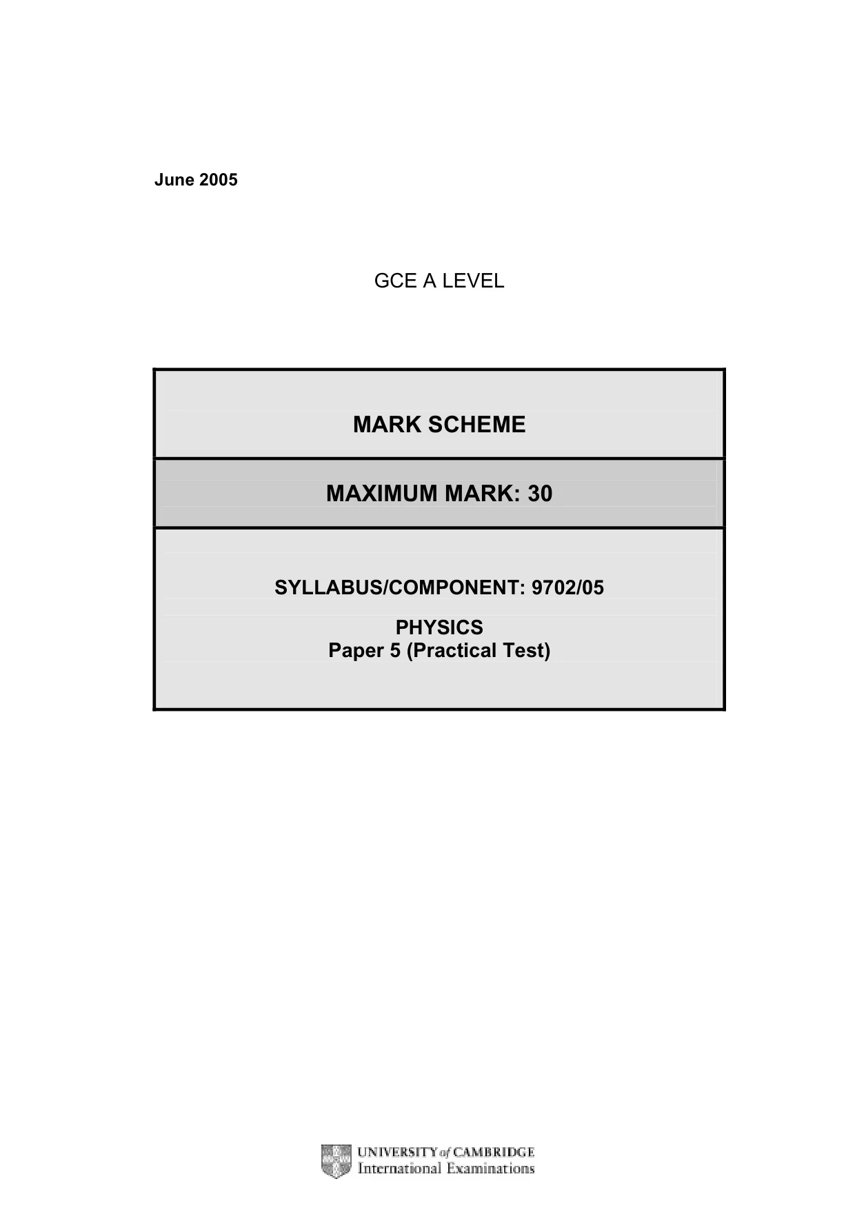 Mark scheme, page 3 of 6