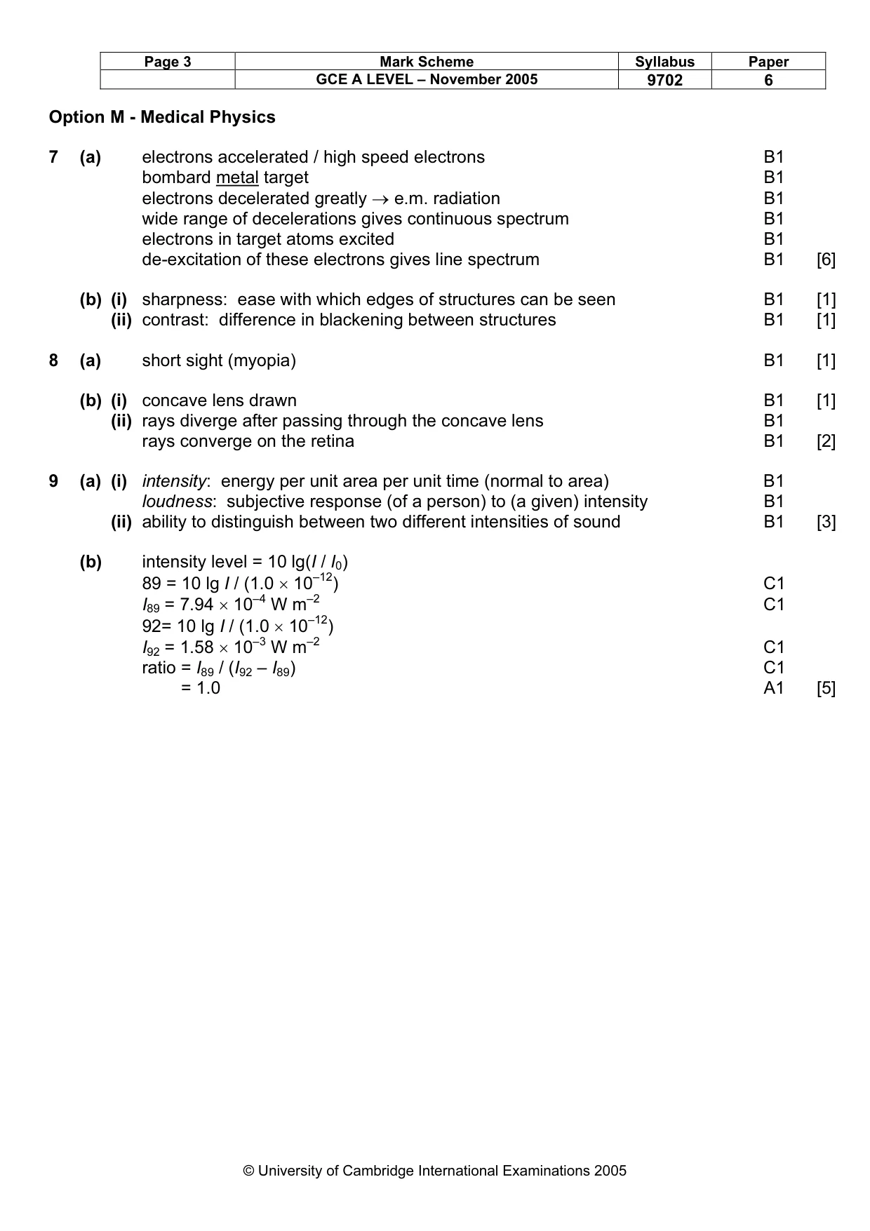 Mark scheme, page 4 of 6