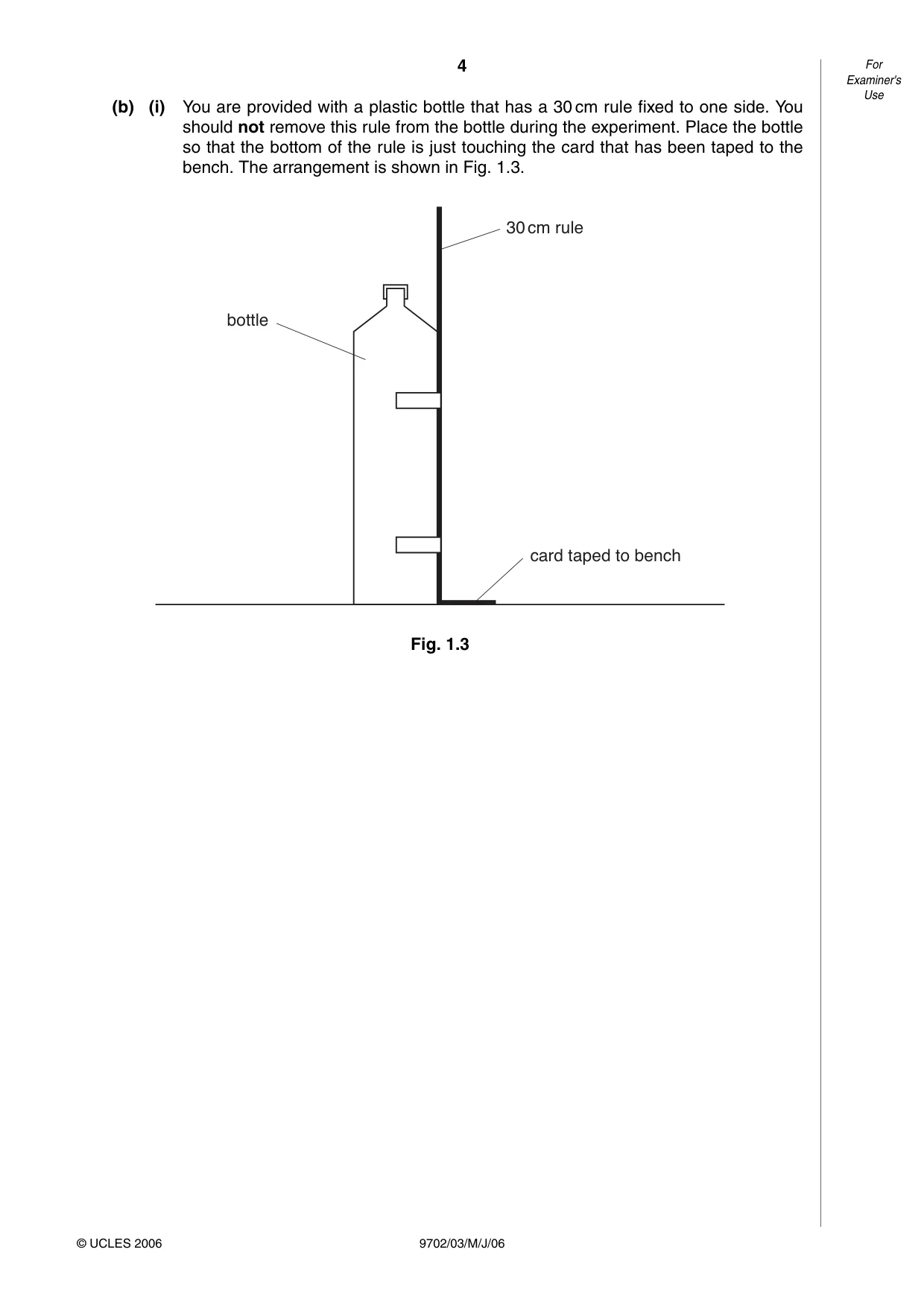 Cambridge A Level Physics 9702 2006 May/June Paper 3 · Variant 1 question paper, page 4 of 12