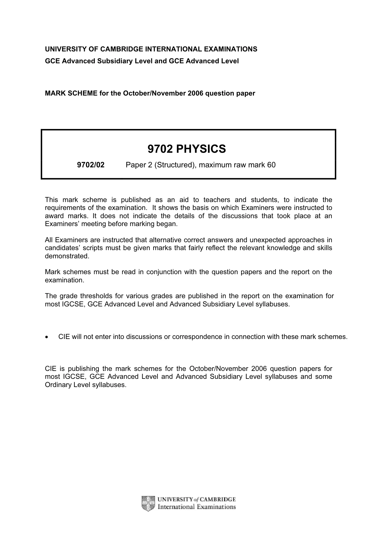 Mark scheme, page 1 of 3