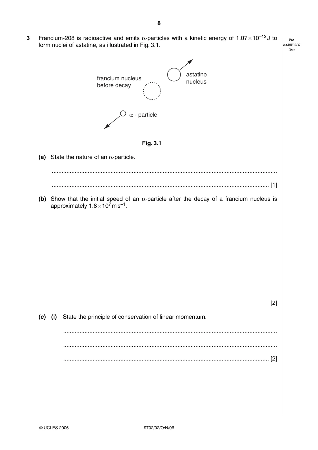 Cambridge A Level Physics 9702 2006 Oct/Nov Paper 2 · Variant 1 question paper, page 8 of 16