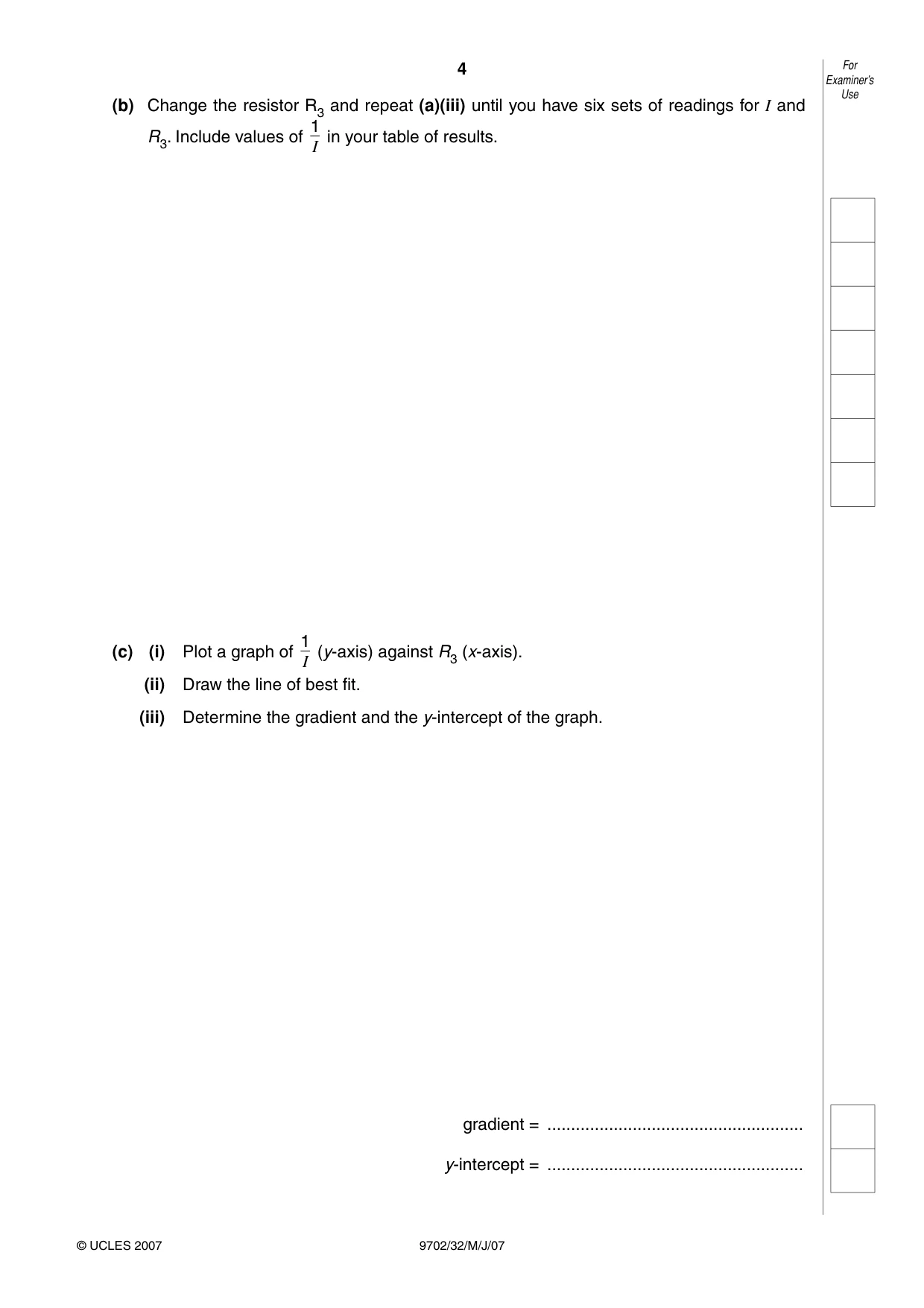 Cambridge A Level Physics 9702 2007 May/June Paper 3 · Variant 2 question paper, page 4 of 12