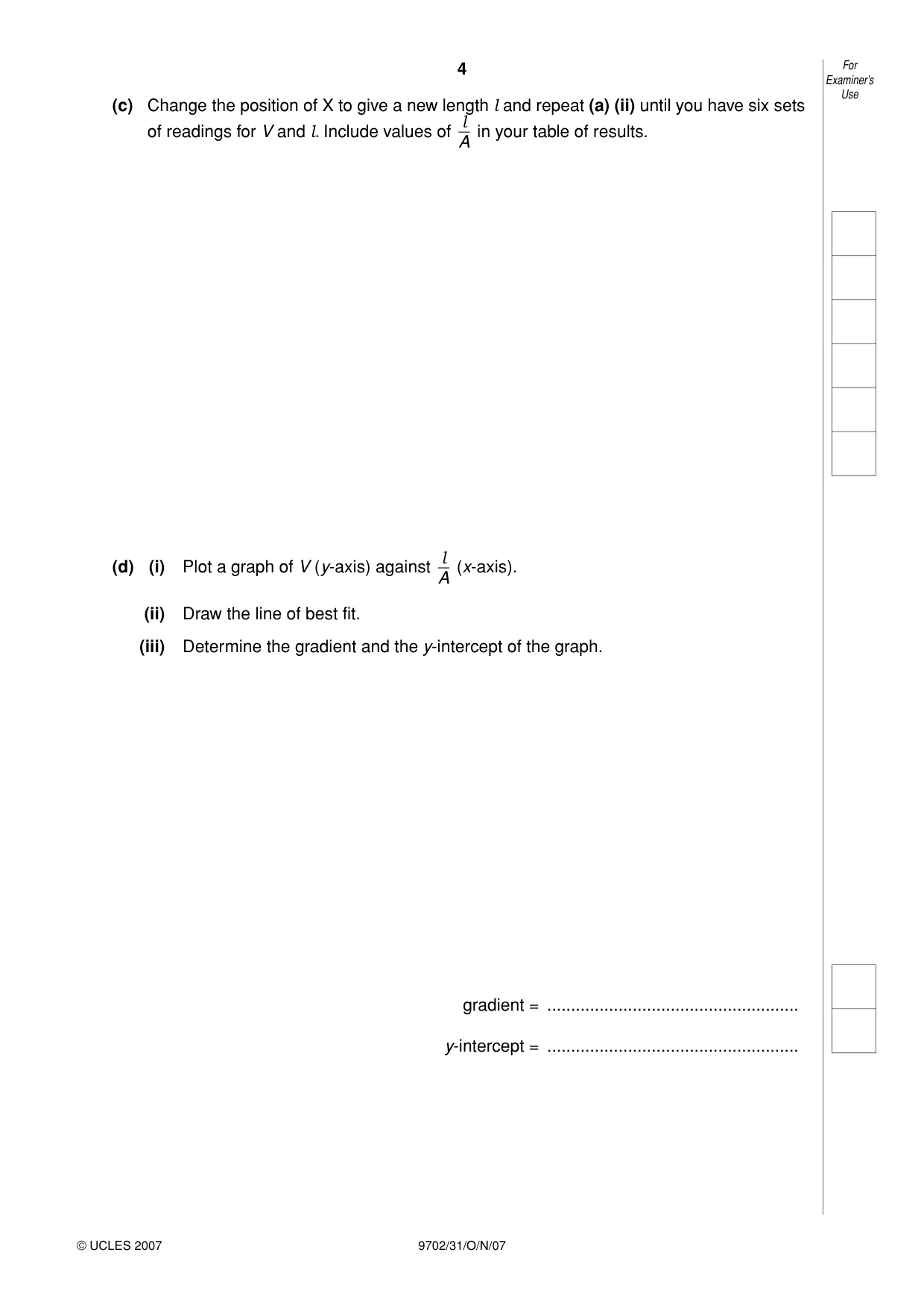 Cambridge A Level Physics 9702 2007 Oct/Nov Paper 3 · Variant 1 question paper, page 4 of 12