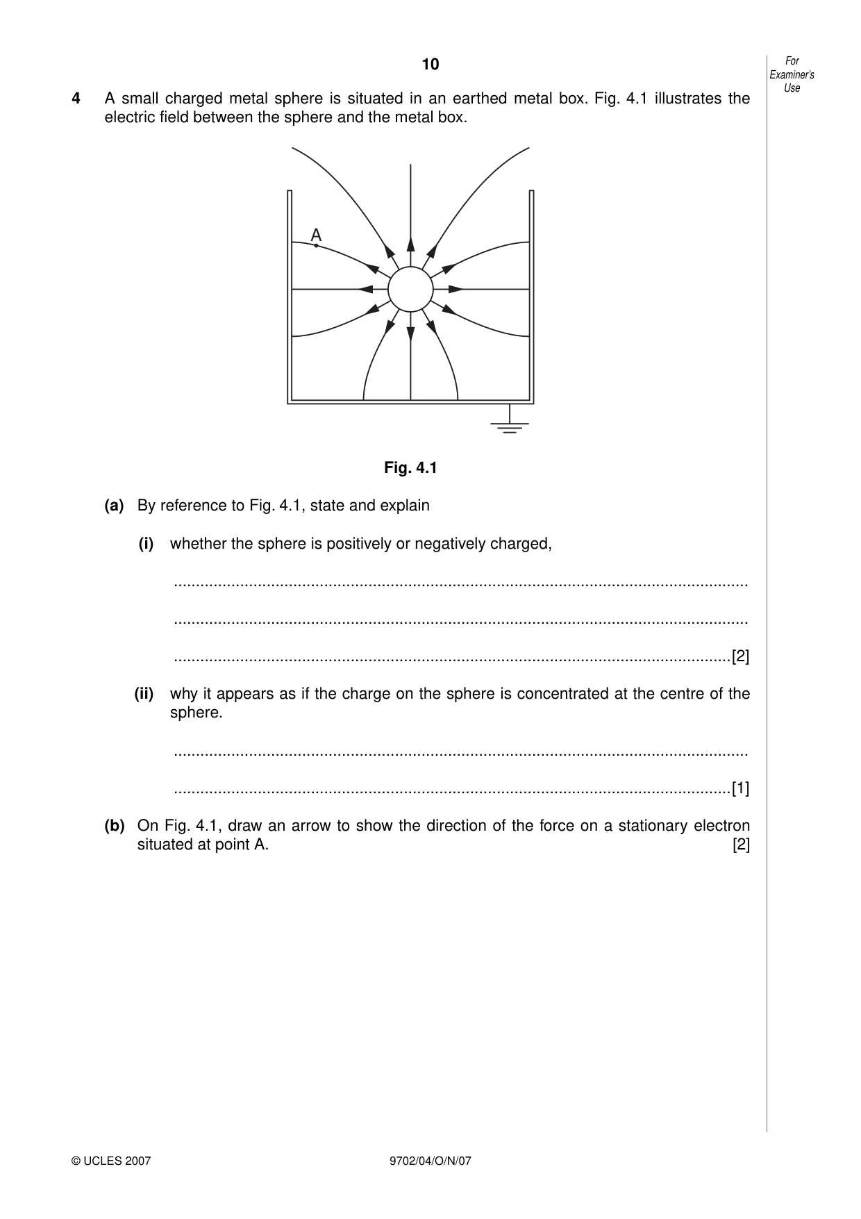 Cambridge A Level Physics 9702 2007 Oct/Nov Paper 4 · Variant 1 question paper, page 10 of 24