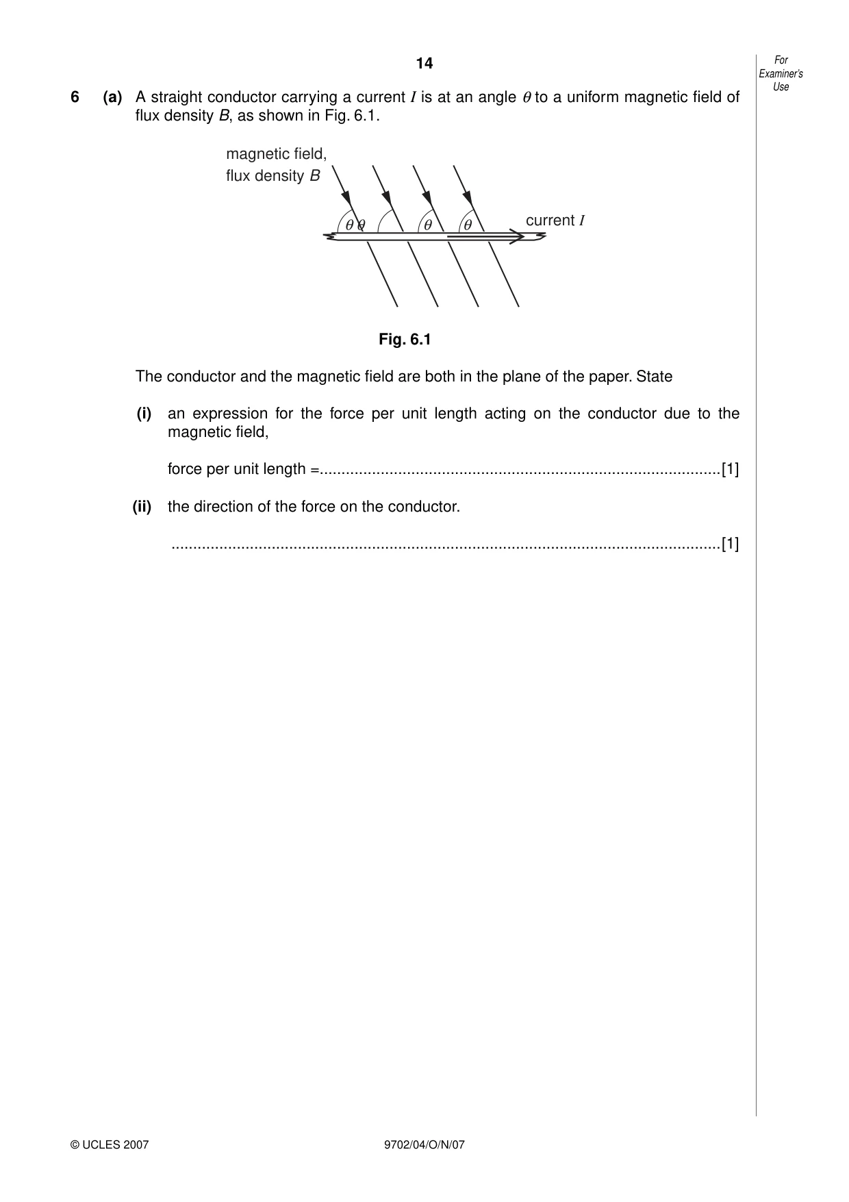 Cambridge A Level Physics 9702 2007 Oct/Nov Paper 4 · Variant 1 question paper, page 14 of 24