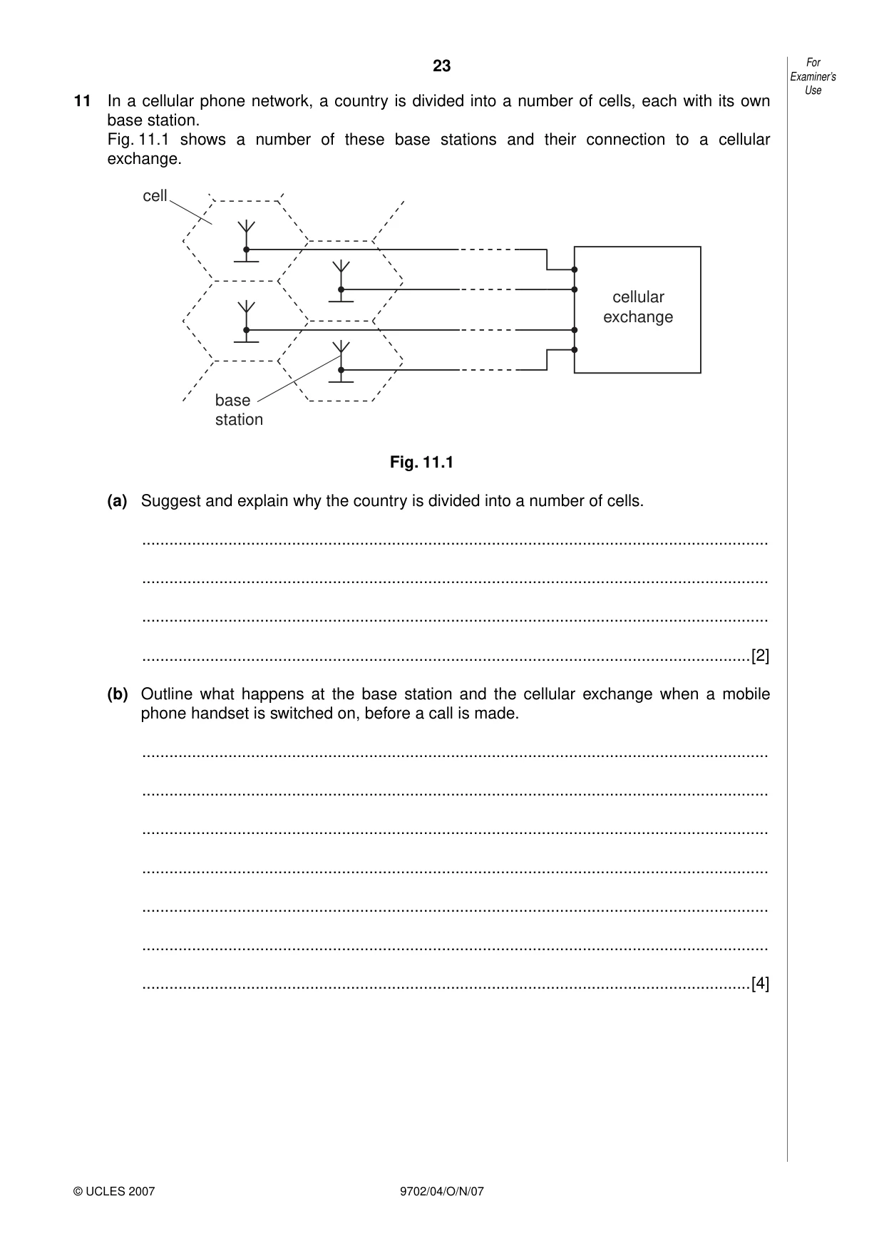 Cambridge A Level Physics 9702 2007 Oct/Nov Paper 4 · Variant 1 question paper, page 23 of 24