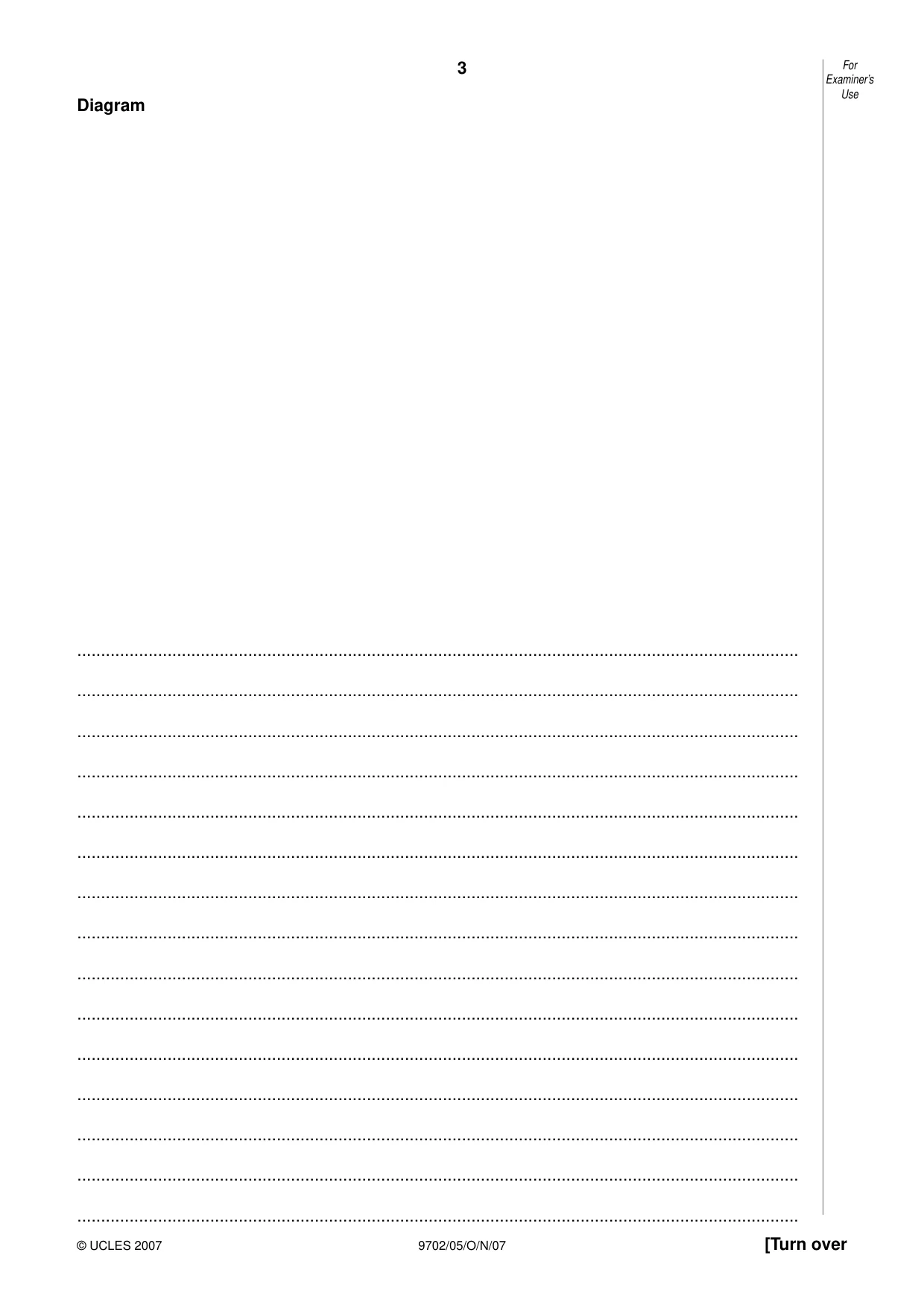 Cambridge A Level Physics 9702 2007 Oct/Nov Paper 5 · Variant 1 question paper, page 3 of 8