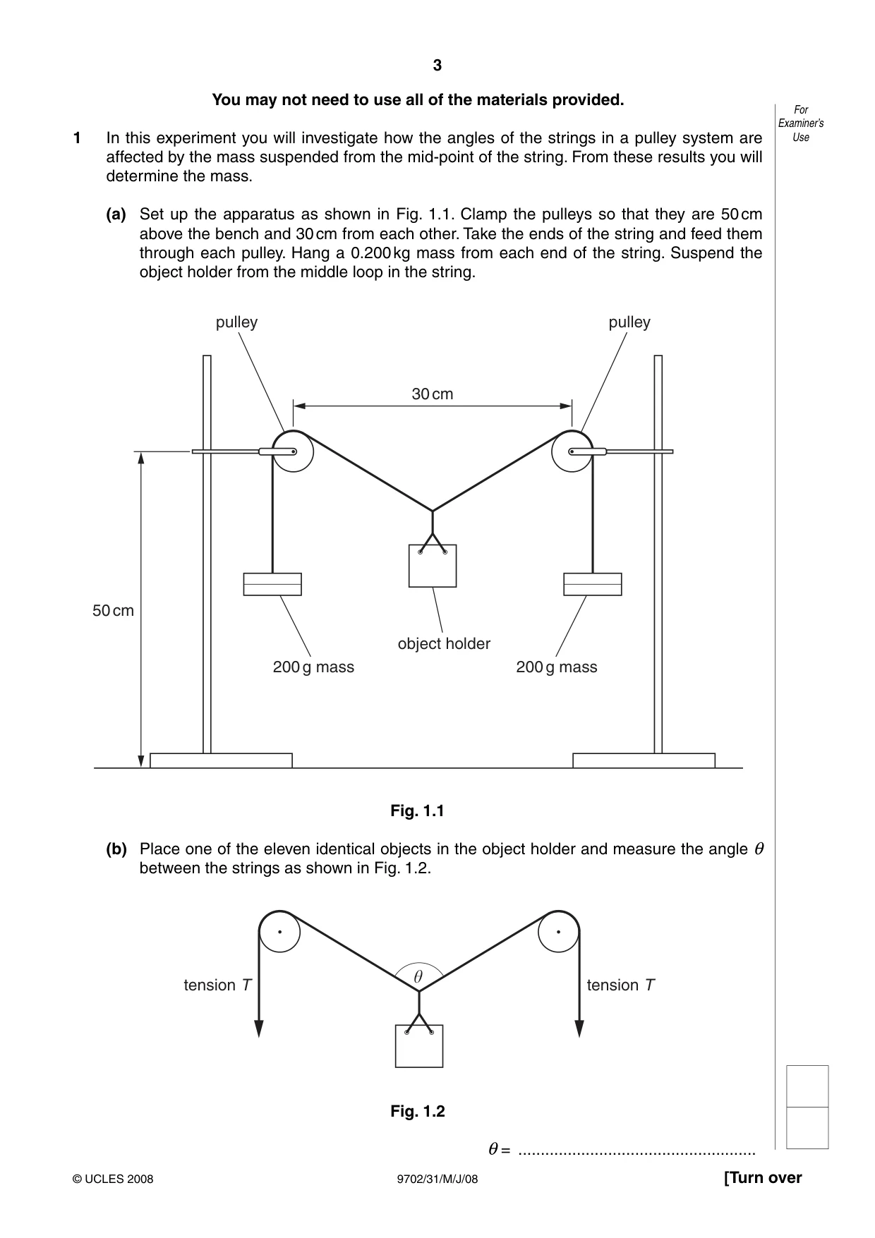 Cambridge A Level Physics 9702 2008 May/June Paper 3 · Variant 1 question paper, page 3 of 12