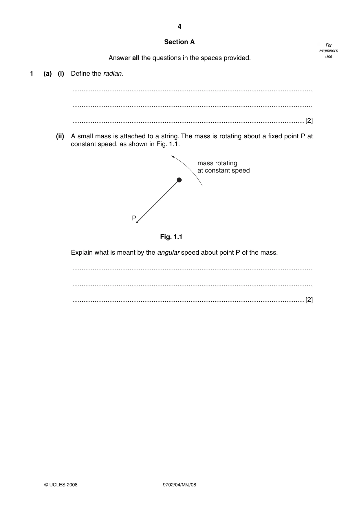 Cambridge A Level Physics 9702 2008 May/June Paper 4 · Variant 1 question paper, page 4 of 24