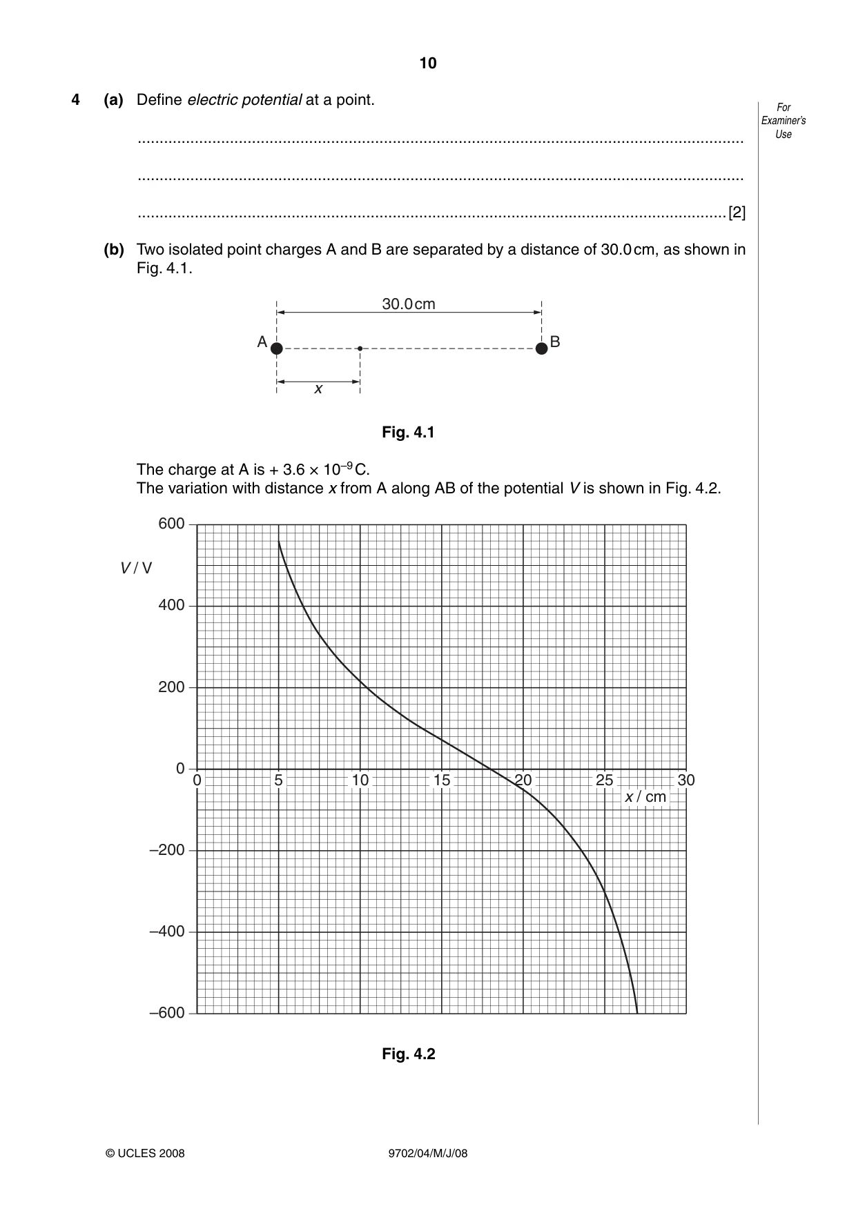Cambridge A Level Physics 9702 2008 May/June Paper 4 · Variant 1 question paper, page 10 of 24