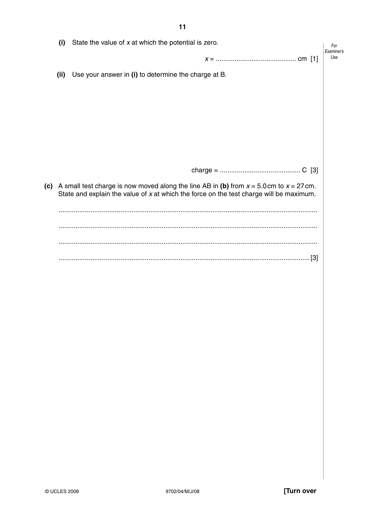 Cambridge A Level Physics 9702 2008 May/June Paper 4 · Variant 1 question paper, page 11 of 24