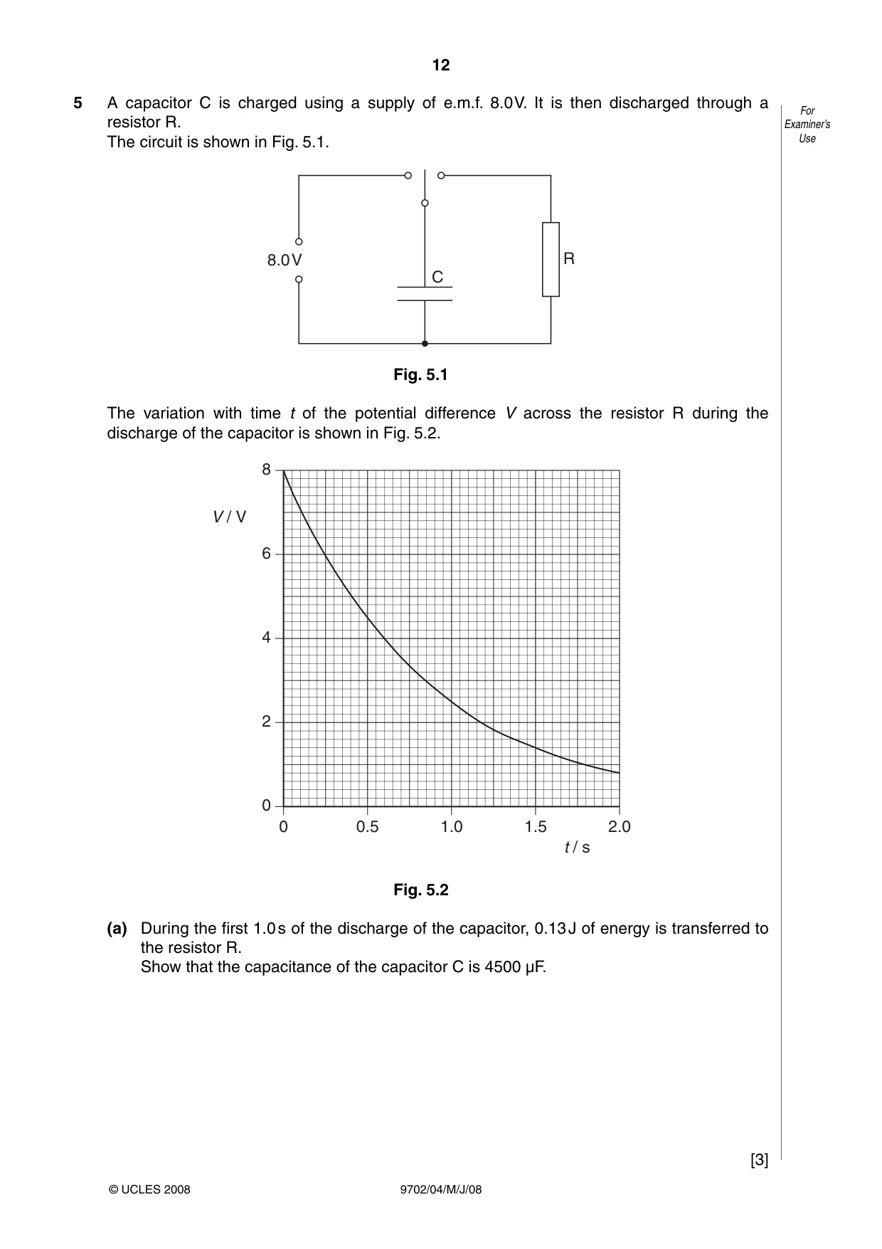 Cambridge A Level Physics 9702 2008 May/June Paper 4 · Variant 1 question paper, page 12 of 24