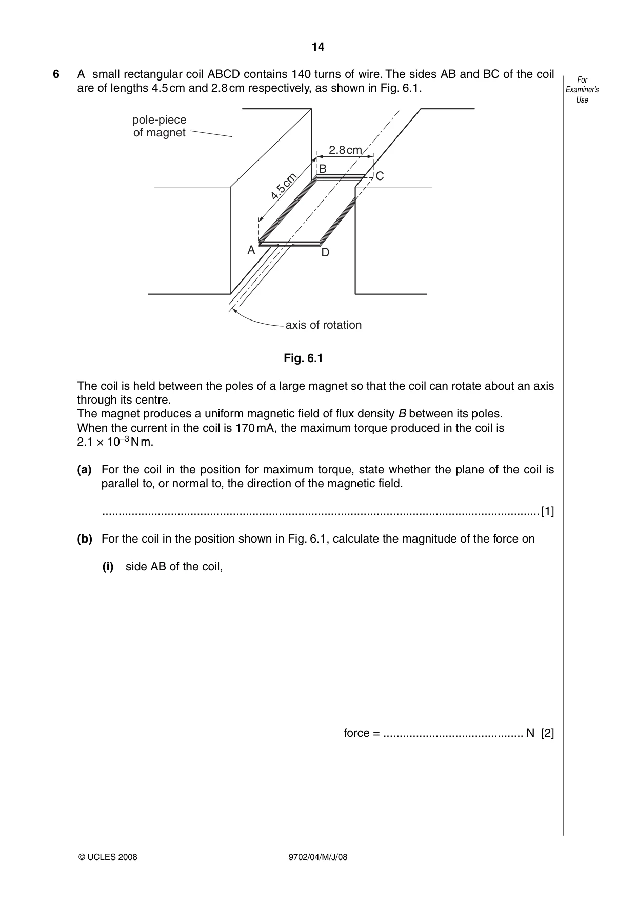 Cambridge A Level Physics 9702 2008 May/June Paper 4 · Variant 1 question paper, page 14 of 24