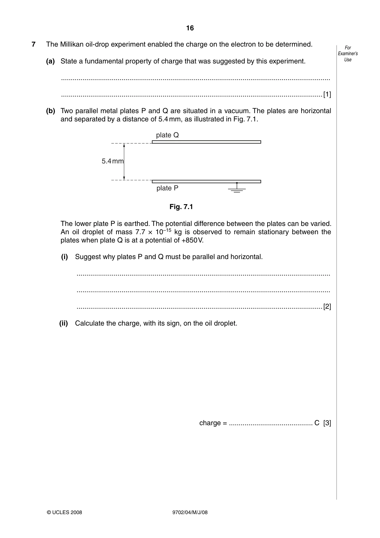Cambridge A Level Physics 9702 2008 May/June Paper 4 · Variant 1 question paper, page 16 of 24