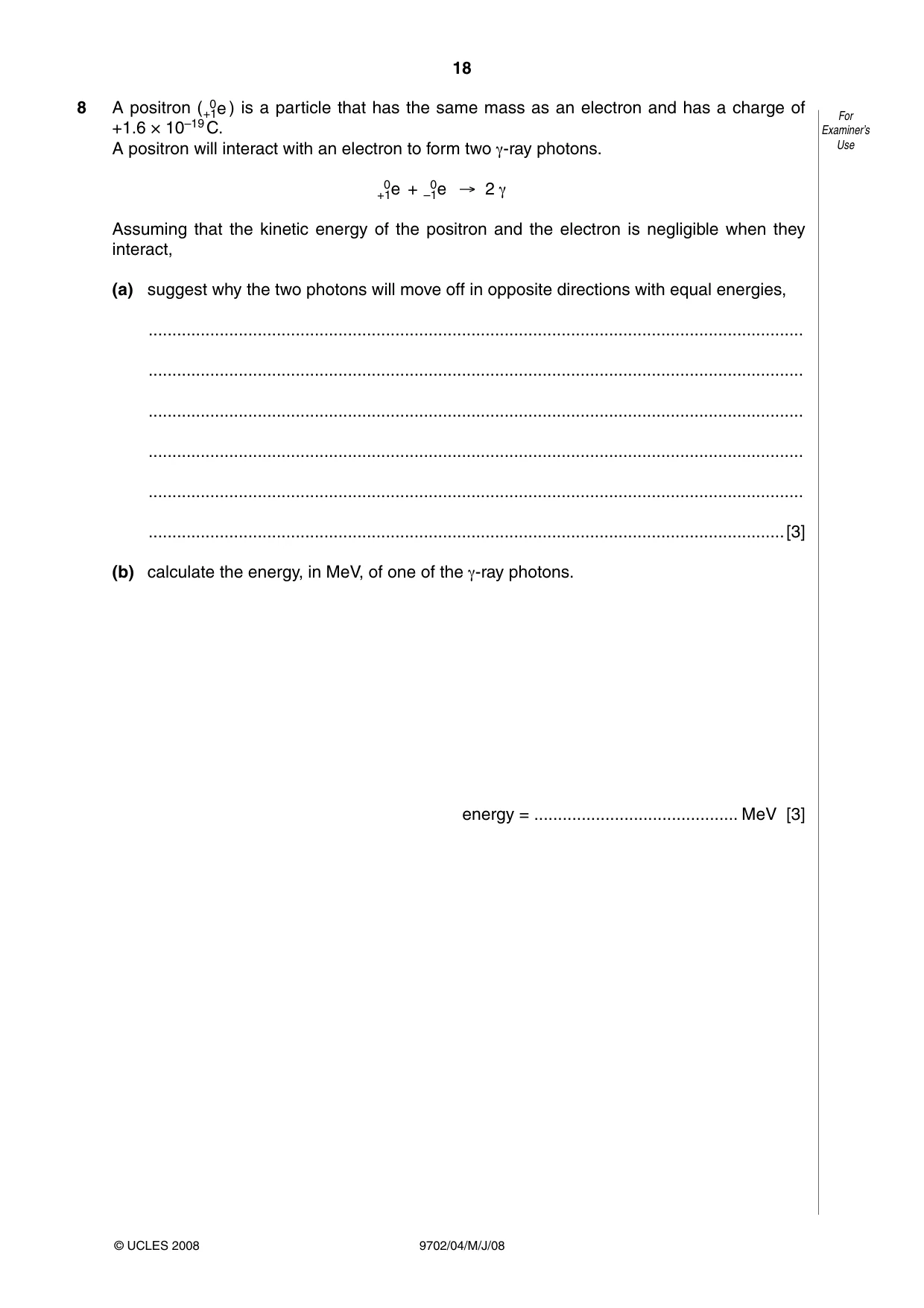 Cambridge A Level Physics 9702 2008 May/June Paper 4 · Variant 1 question paper, page 18 of 24