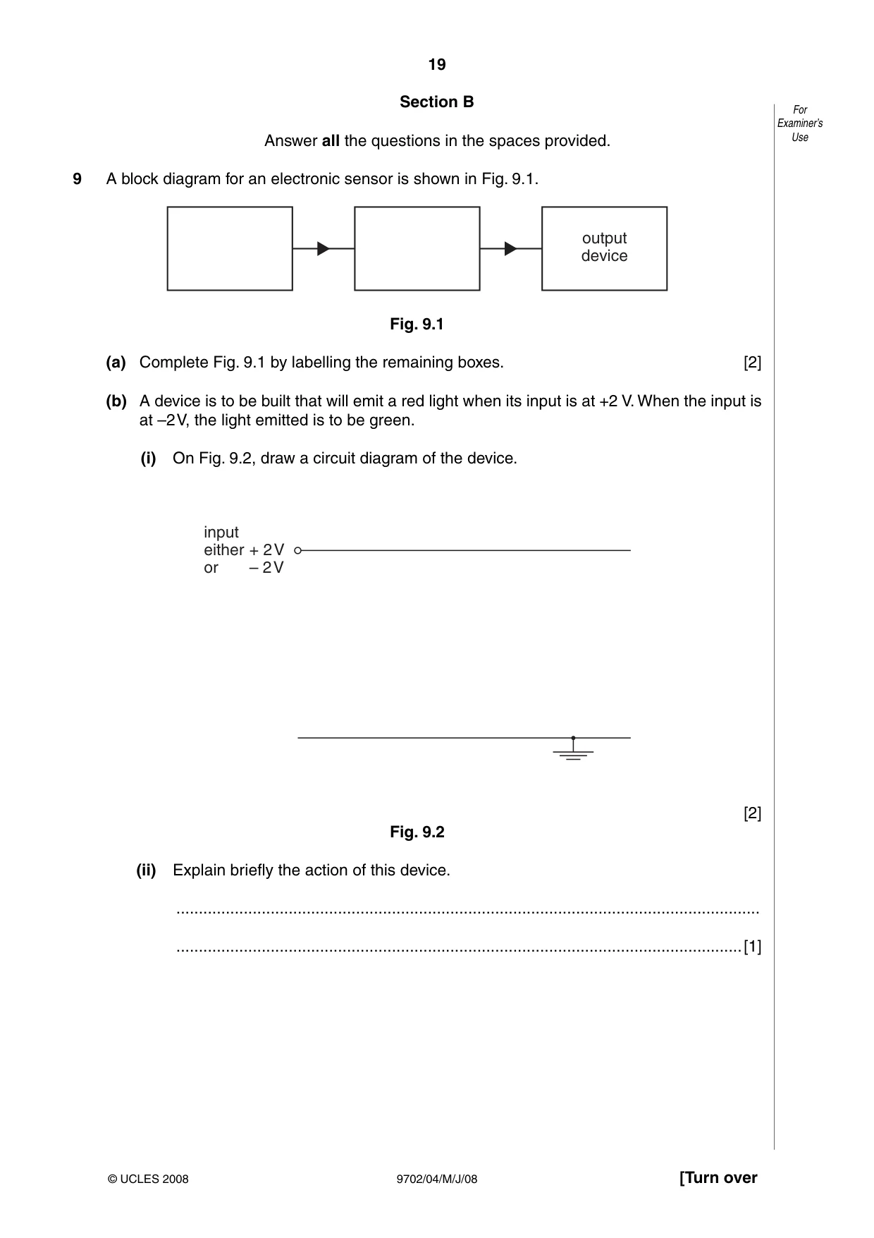 Cambridge A Level Physics 9702 2008 May/June Paper 4 · Variant 1 question paper, page 19 of 24