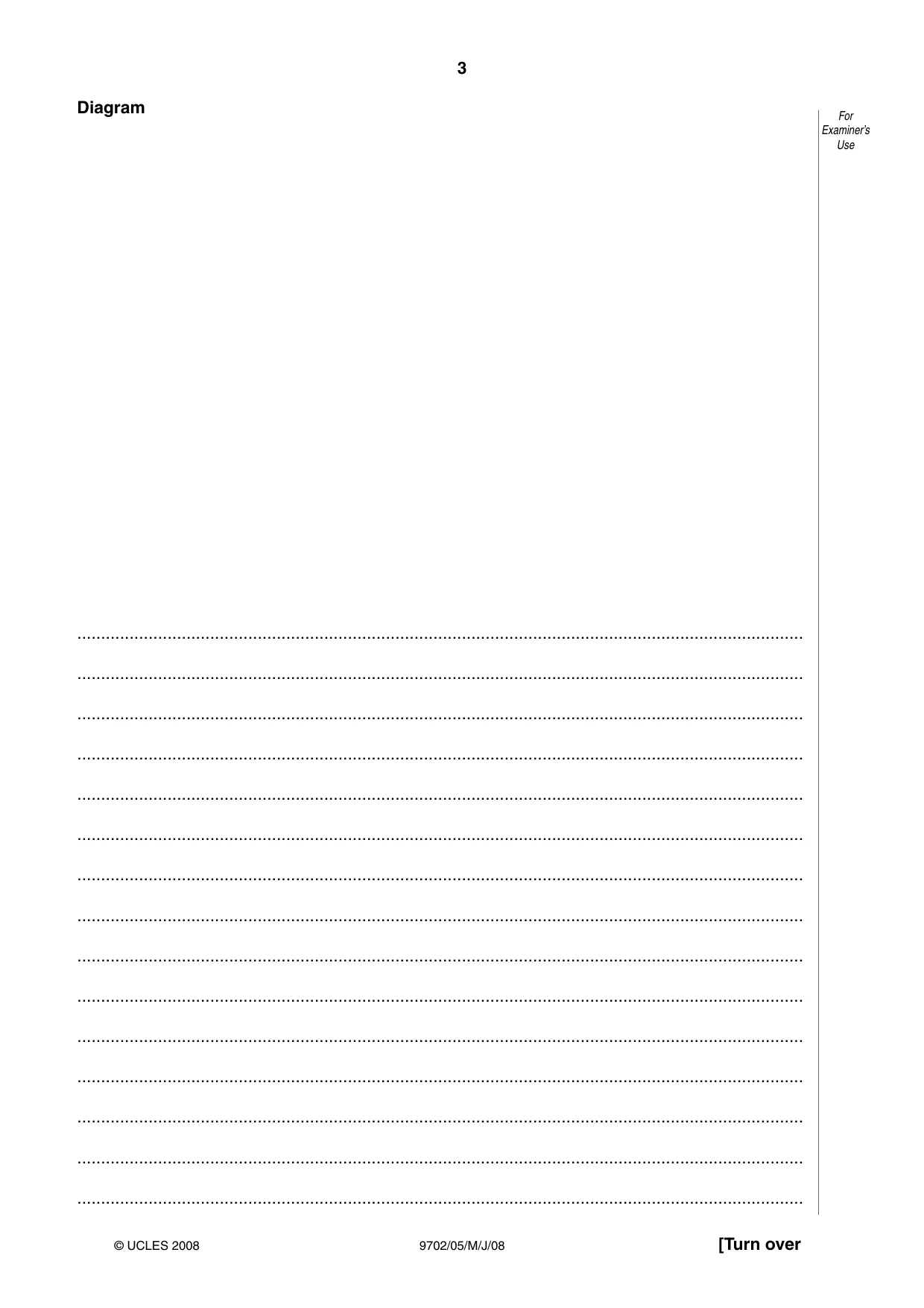 Cambridge A Level Physics 9702 2008 May/June Paper 5 · Variant 1 question paper, page 3 of 8