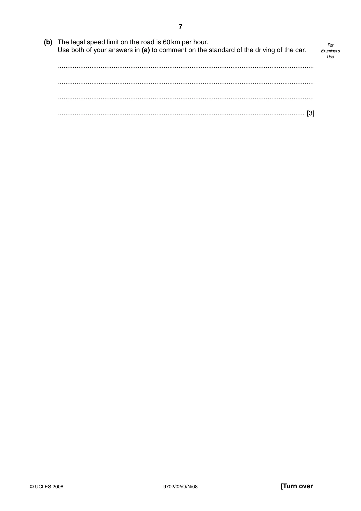 Cambridge A Level Physics 9702 2008 Oct/Nov Paper 2 · Variant 1 question paper, page 7 of 20