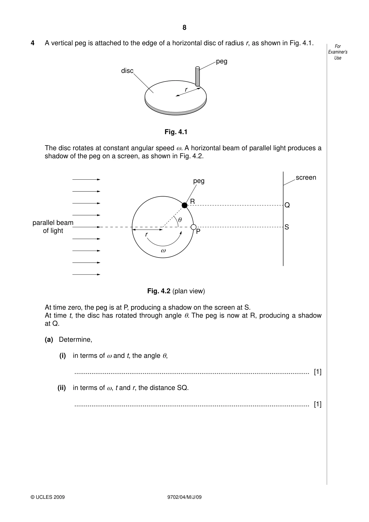 Cambridge A Level Physics 9702 2009 May/June Paper 4 · Variant 1 question paper, page 8 of 24