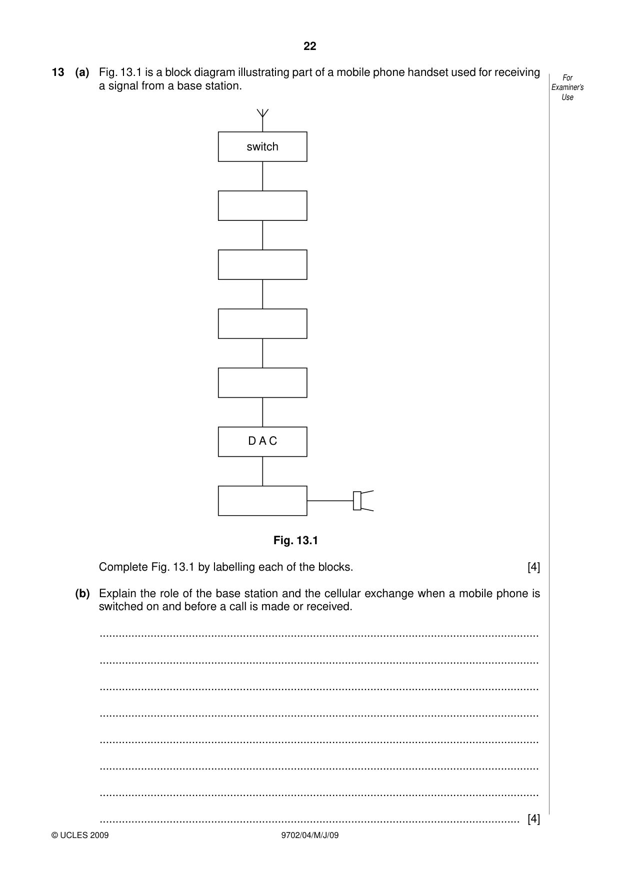 Cambridge A Level Physics 9702 2009 May/June Paper 4 · Variant 1 question paper, page 22 of 24