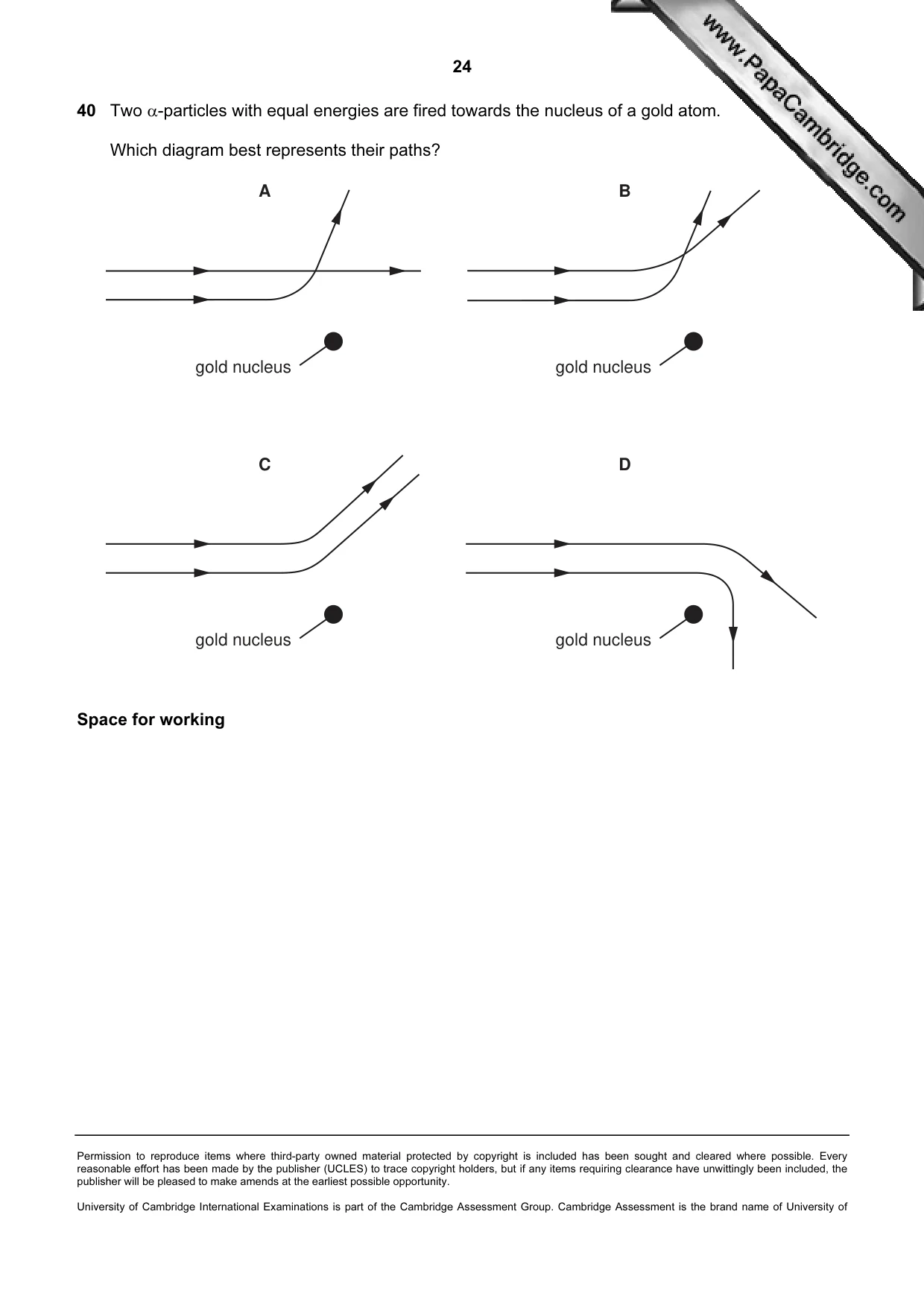 Cambridge A Level Physics 9702 2009 Oct/Nov Paper 1 · Variant 1 question paper, page 24 of 24