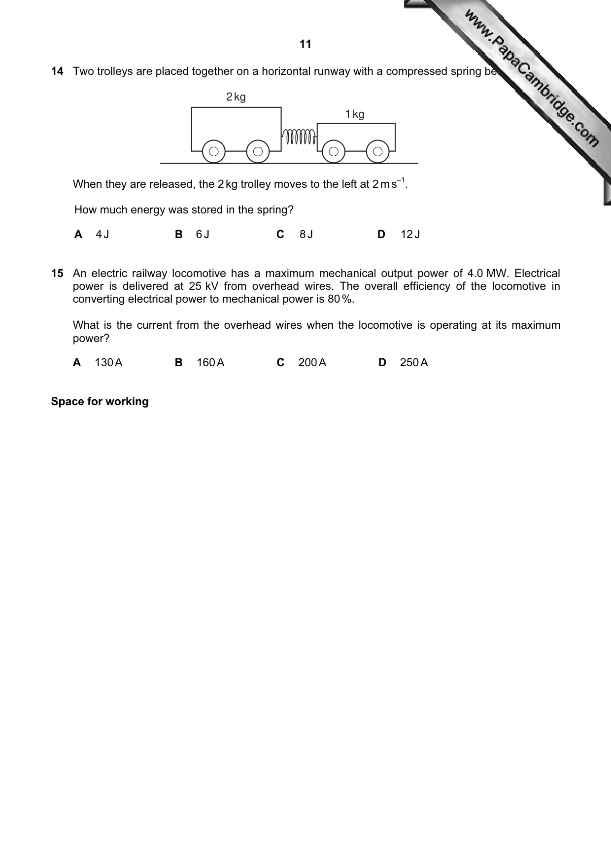 Cambridge A Level Physics 9702 2009 Oct/Nov Paper 1 · Variant 2 question paper, page 11 of 24