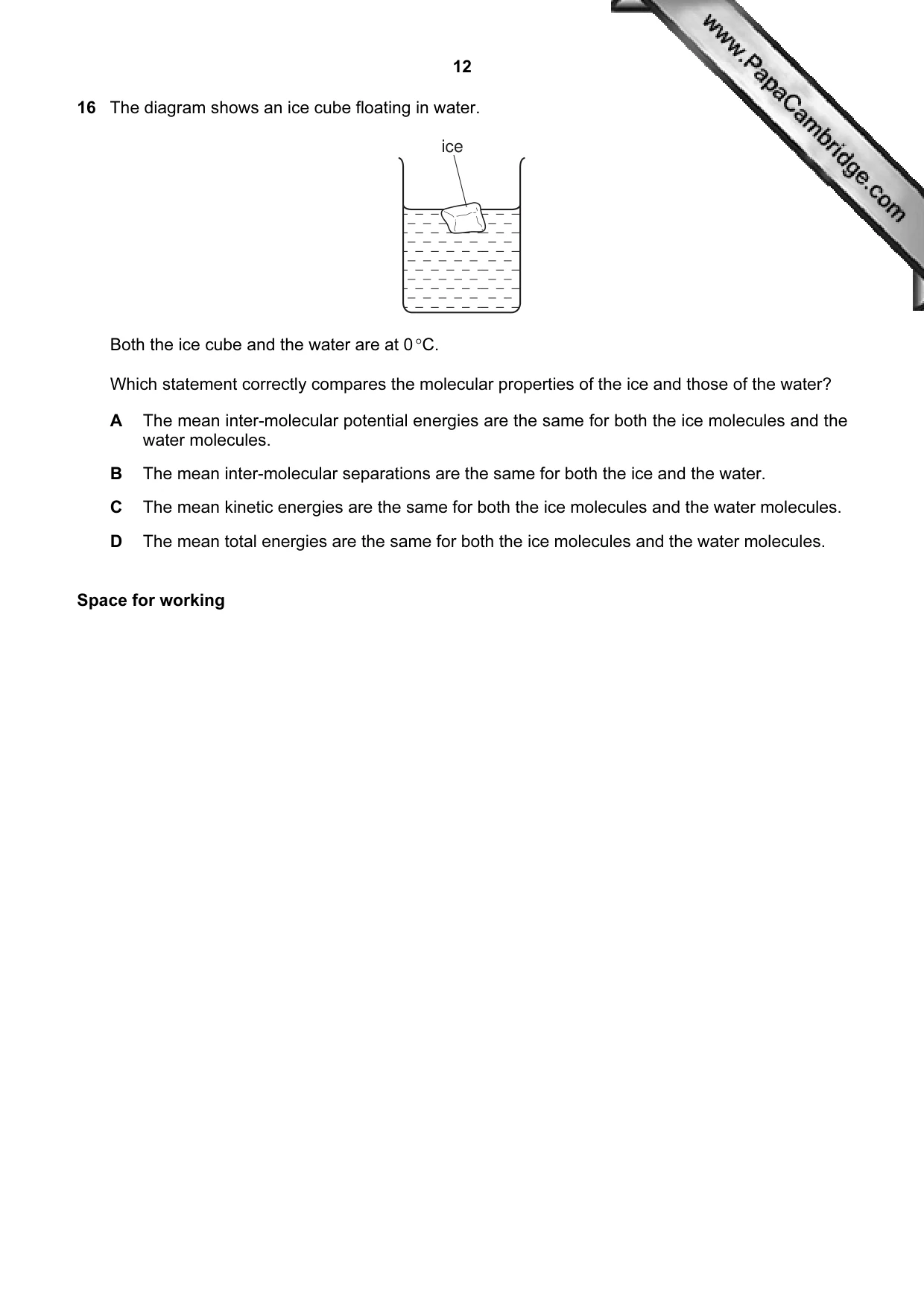 Cambridge A Level Physics 9702 2009 Oct/Nov Paper 1 · Variant 2 question paper, page 12 of 24
