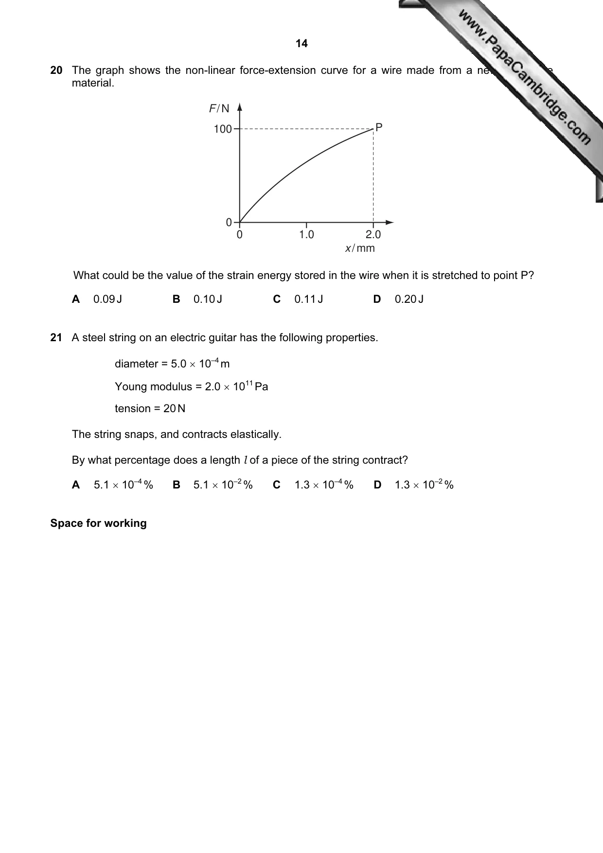 Cambridge A Level Physics 9702 2009 Oct/Nov Paper 1 · Variant 2 question paper, page 14 of 24