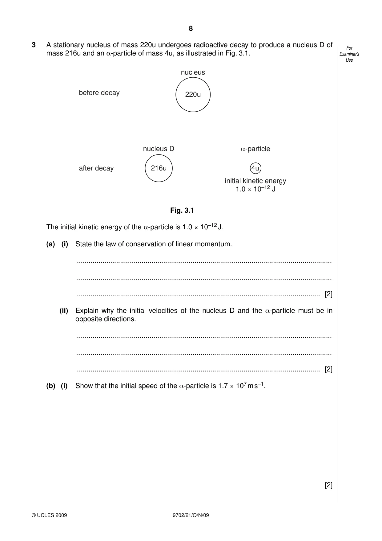 Cambridge A Level Physics 9702 2009 Oct/Nov Paper 2 · Variant 1 question paper, page 8 of 16
